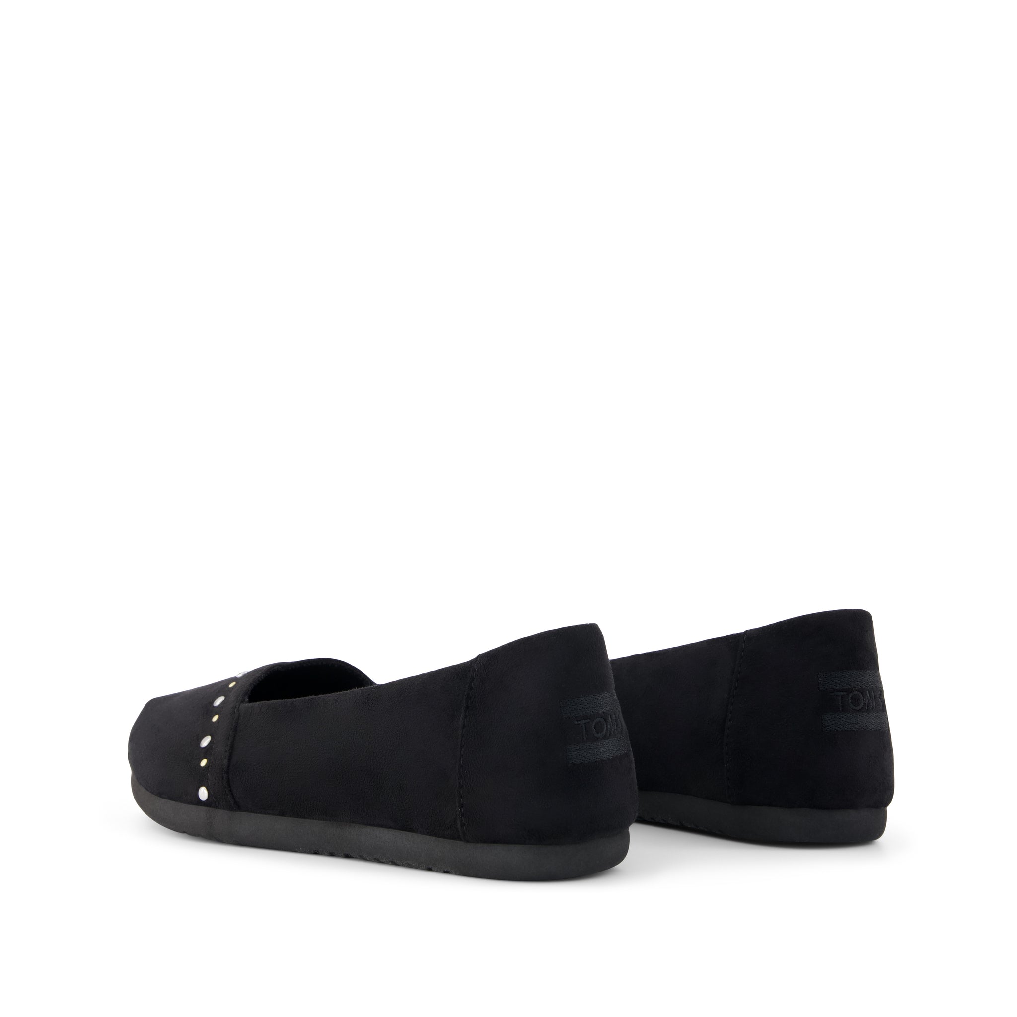 Womens Alpargata Ballet Flat Black Microsuede - Image 4