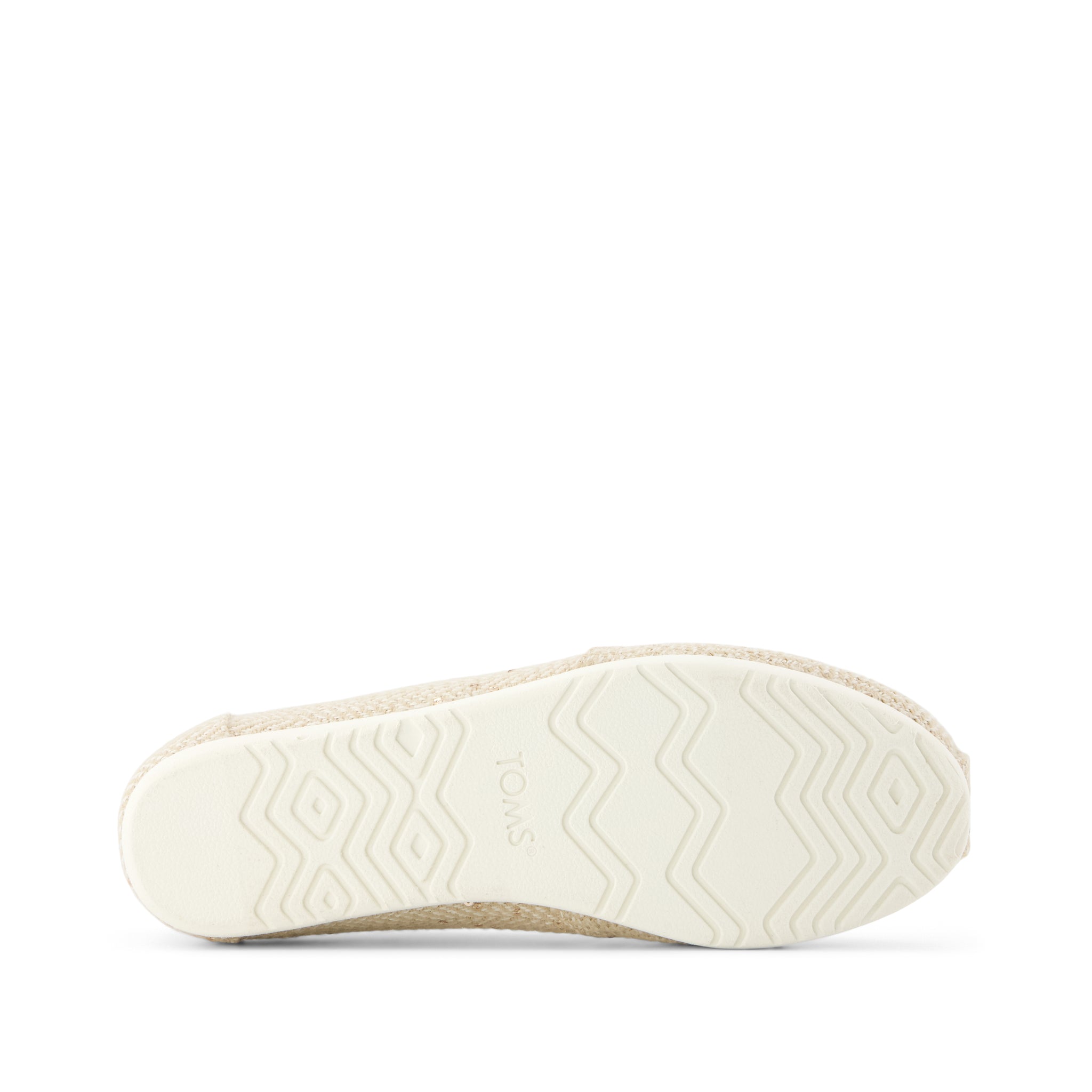 Womens Alpargata Ballet Flat Oatmeal Sequin Herringbone w/ Faux Shearling - Image 4