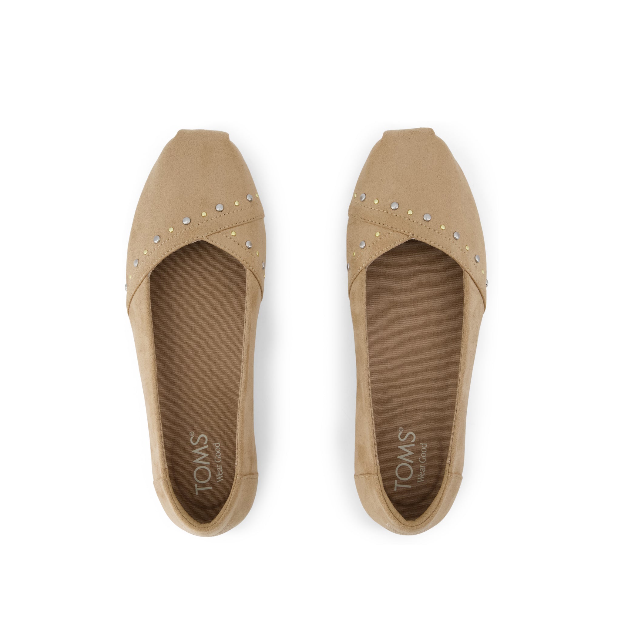 Womens Alpargata Ballet Flat Taupe Microsuede - Image 6