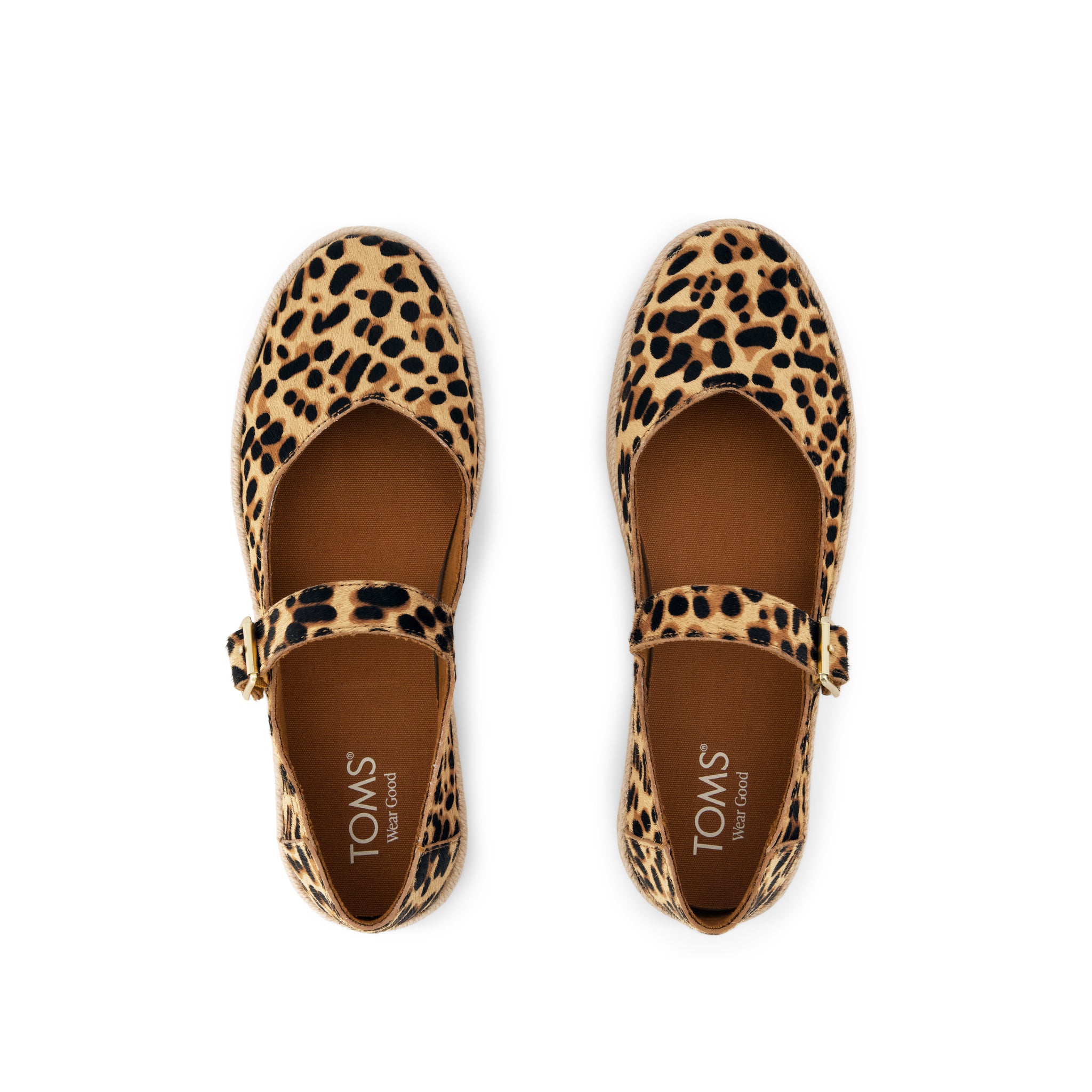 Womens Carolina Mary Jane Espadrille Brown Sugar Leopard Print Hair - Image 6