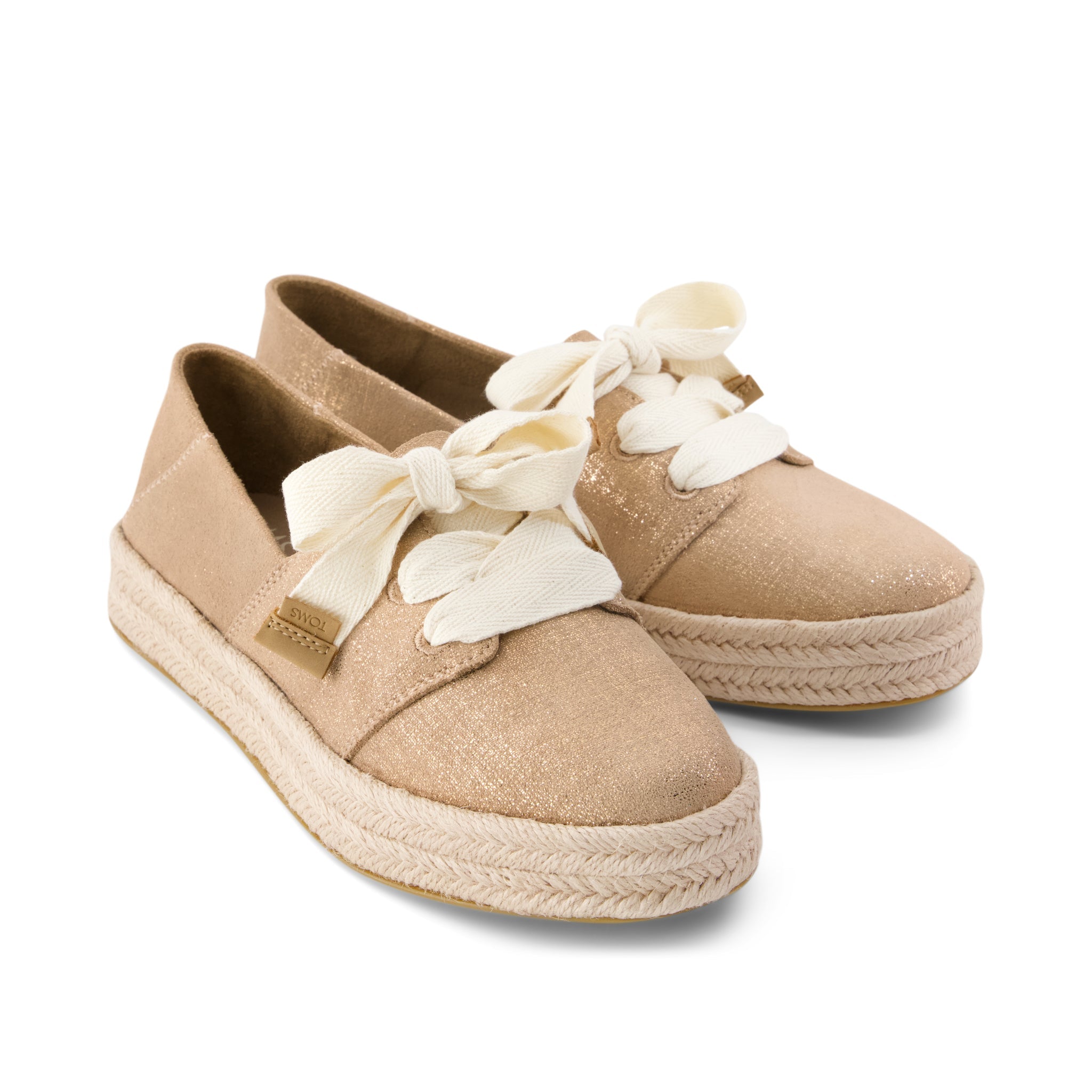Womens Carolina Lace-Up Espadrille Bronze Crosshatch Suede - Image 3