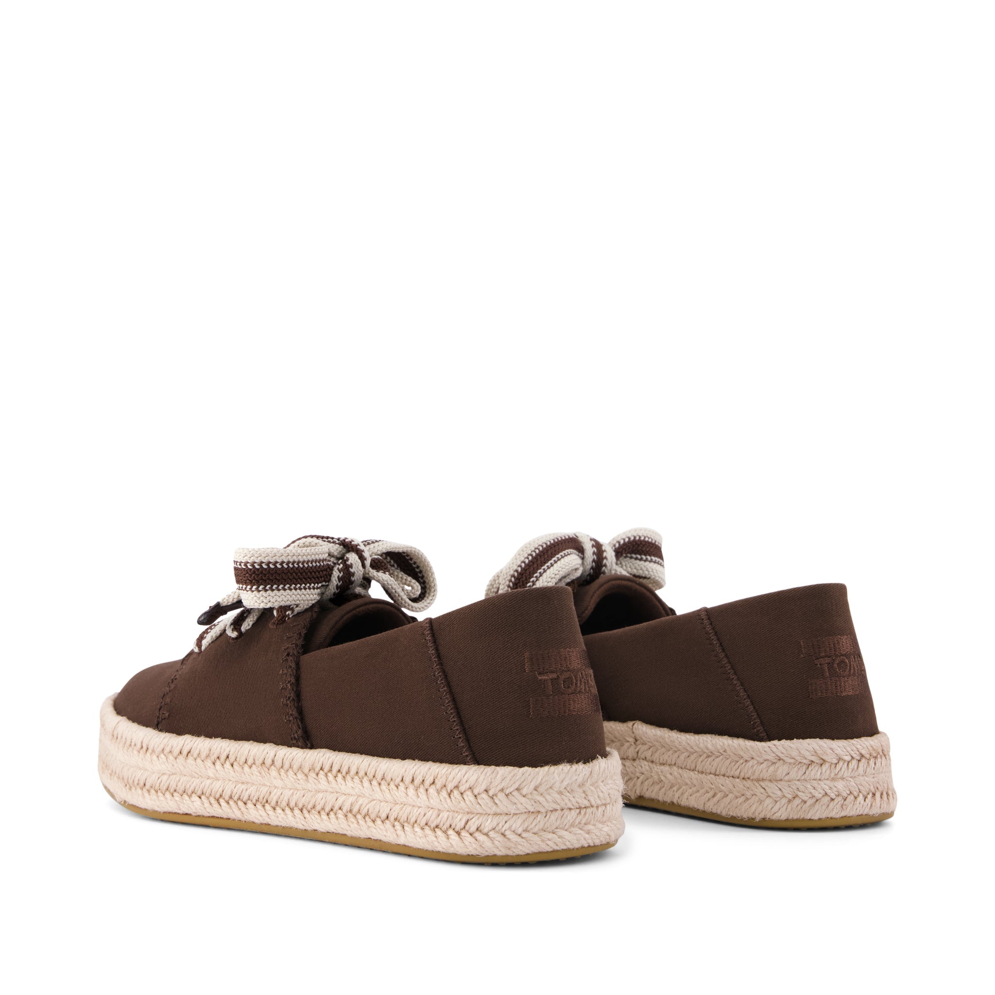 Womens Carolina Lace-Up Espadrille Hot Cocoa Deco Stitch - Image 4