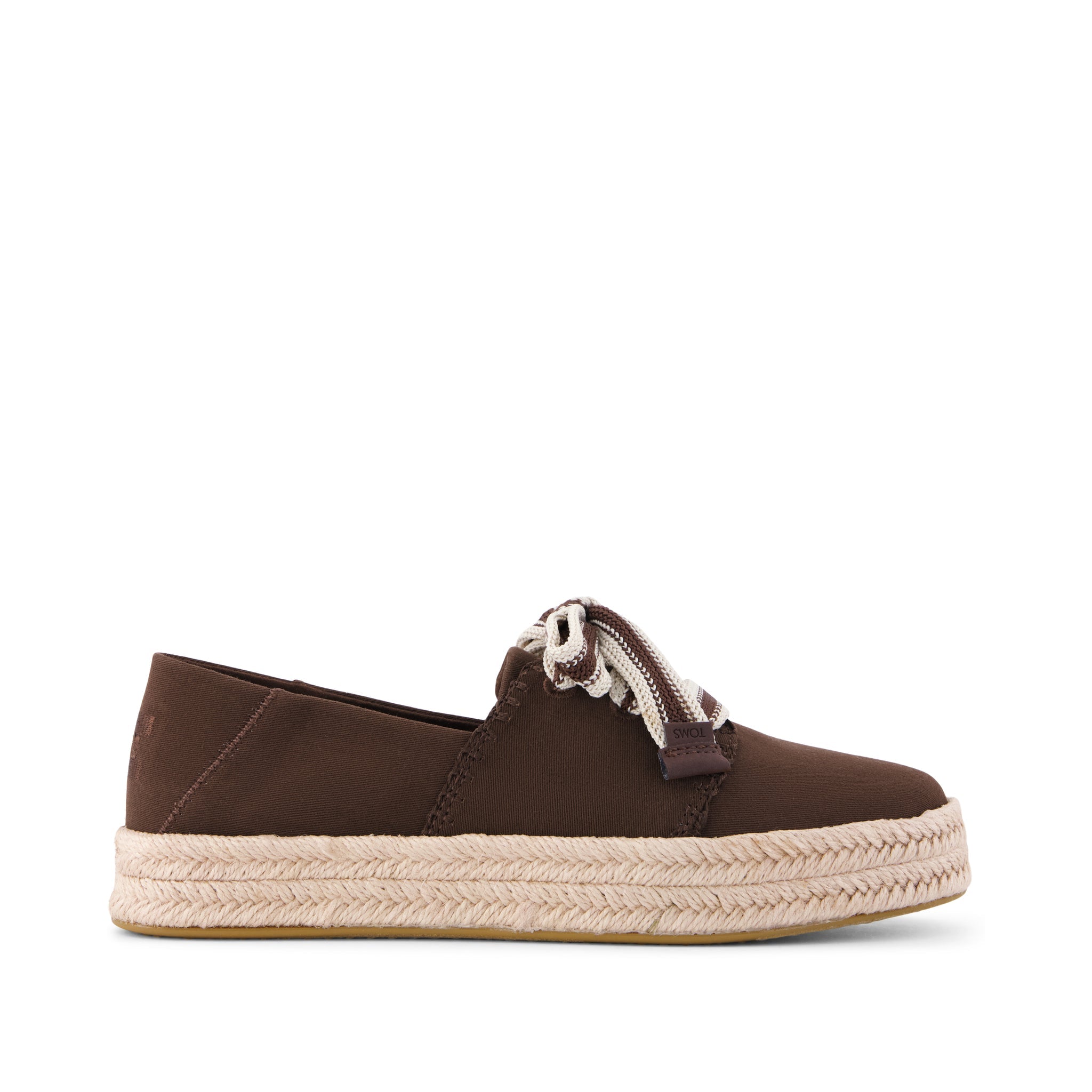 Womens Carolina Lace-Up Espadrille Hot Cocoa Deco Stitch
