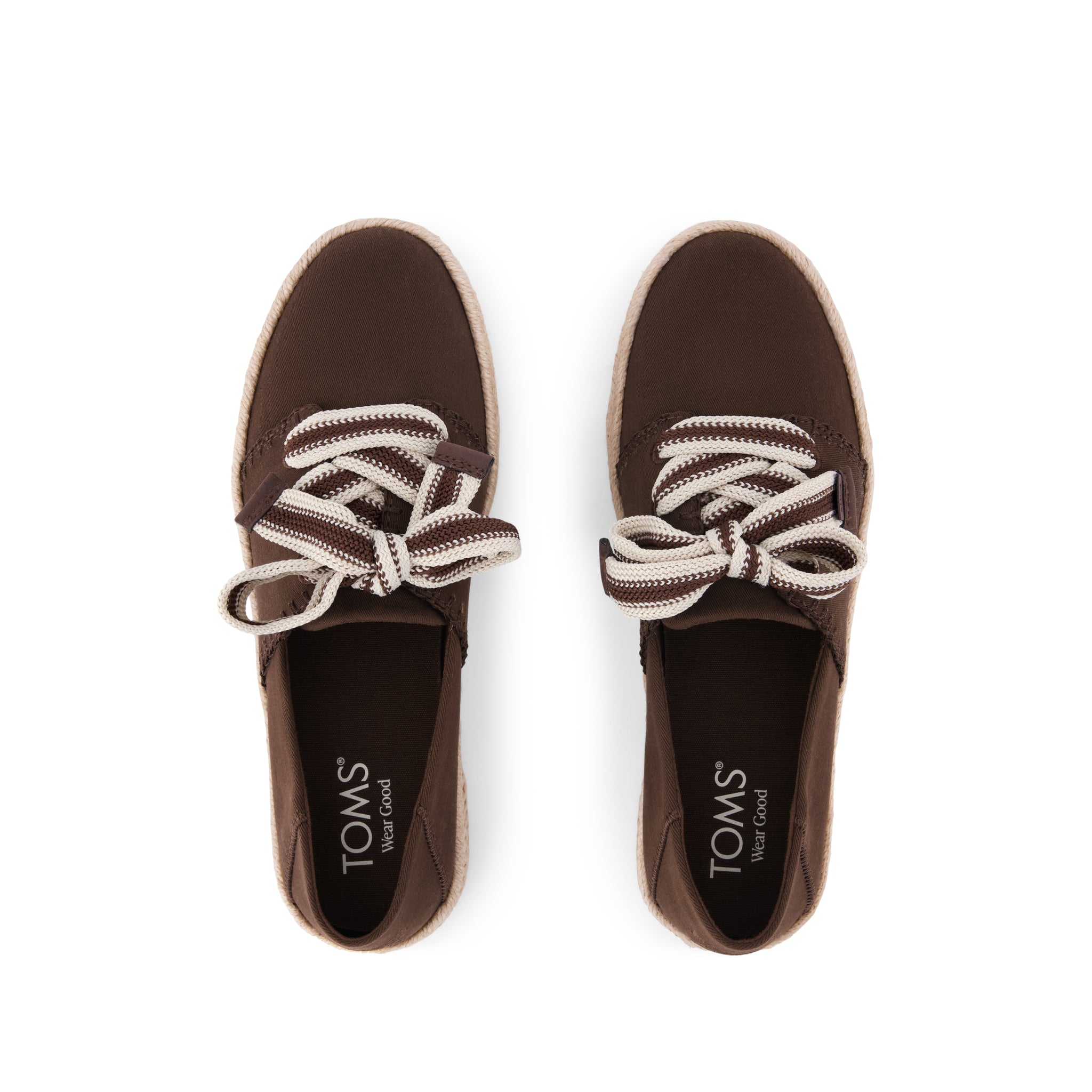 Womens Carolina Lace-Up Espadrille Hot Cocoa Deco Stitch - Image 6