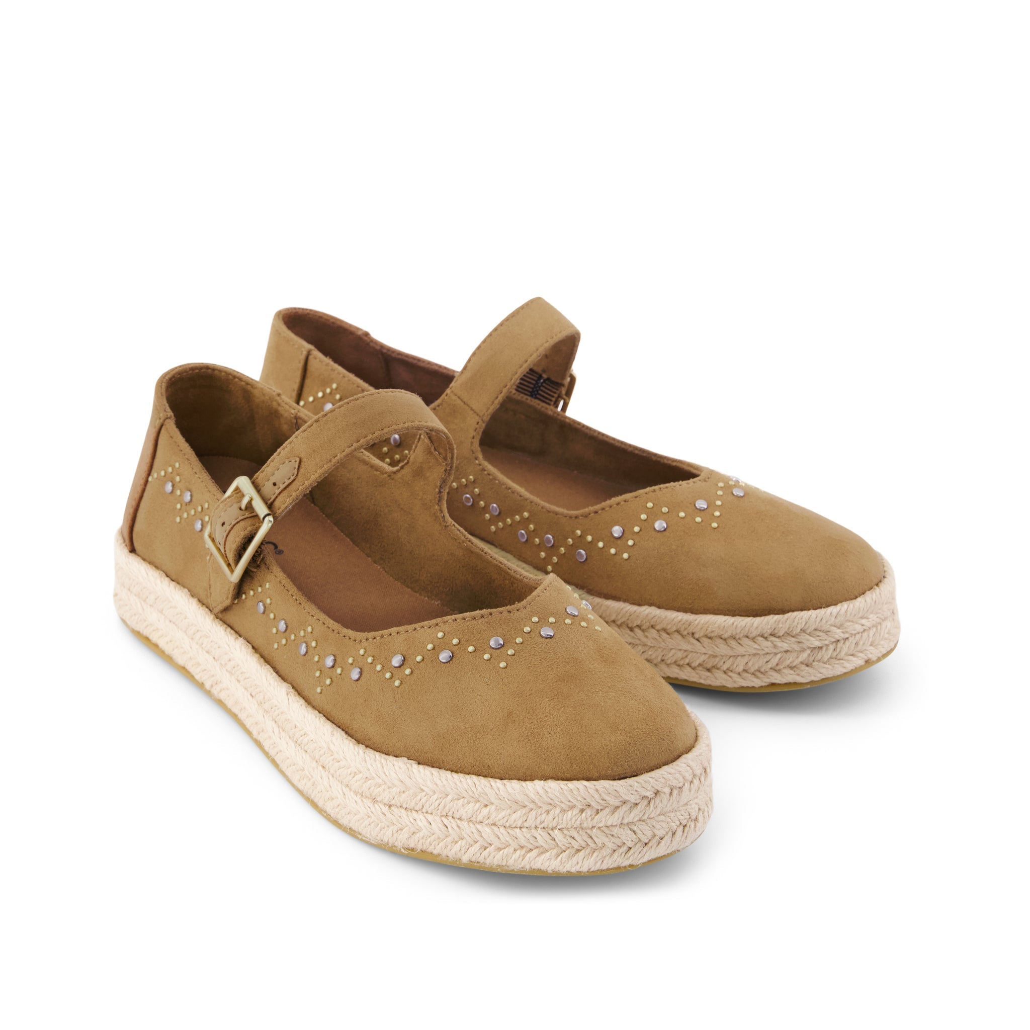Womens Carolina Mary Jane Espadrille Toffee Microsuede - Image 2