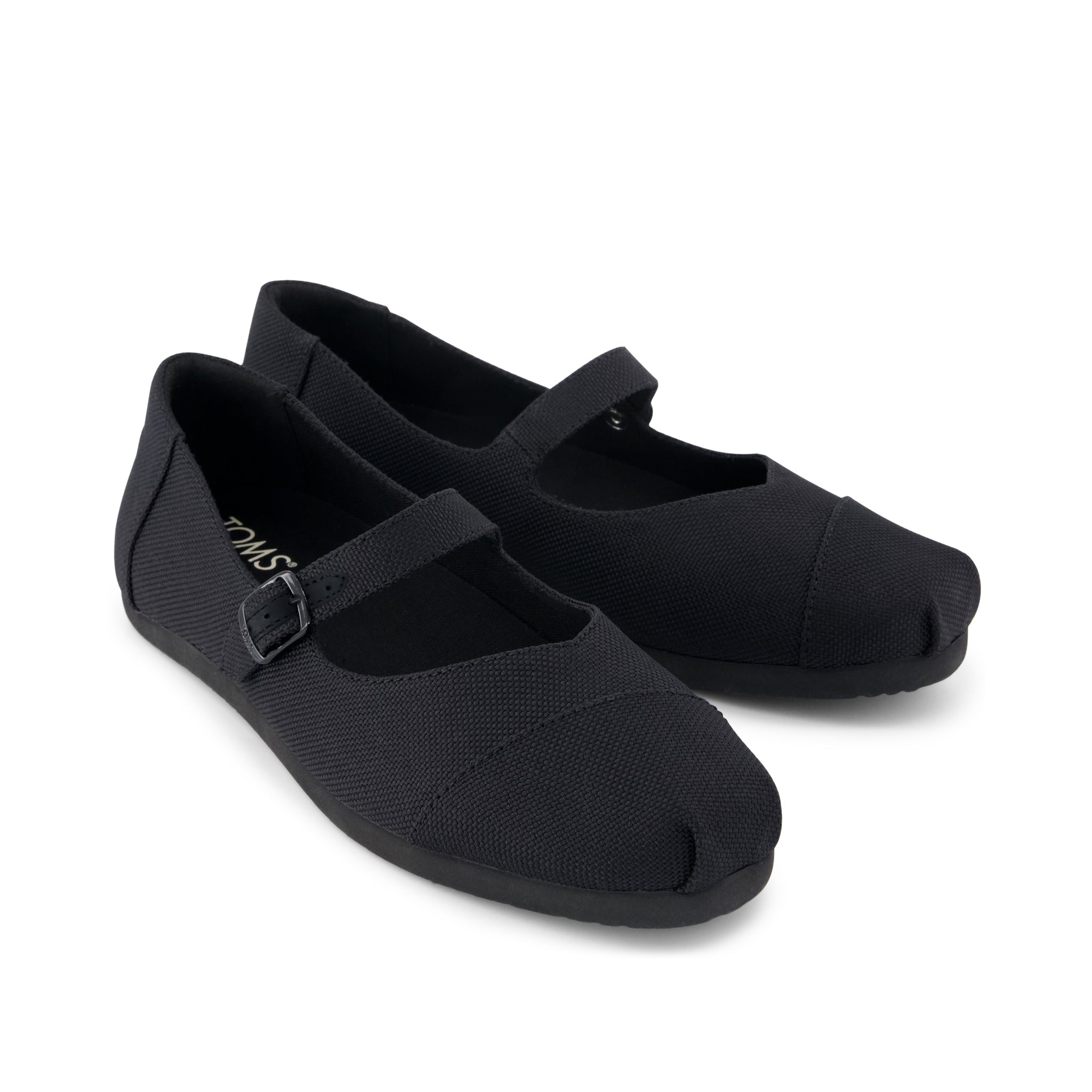 Womens Alpargata Mary Jane Black Canvas - Image 3