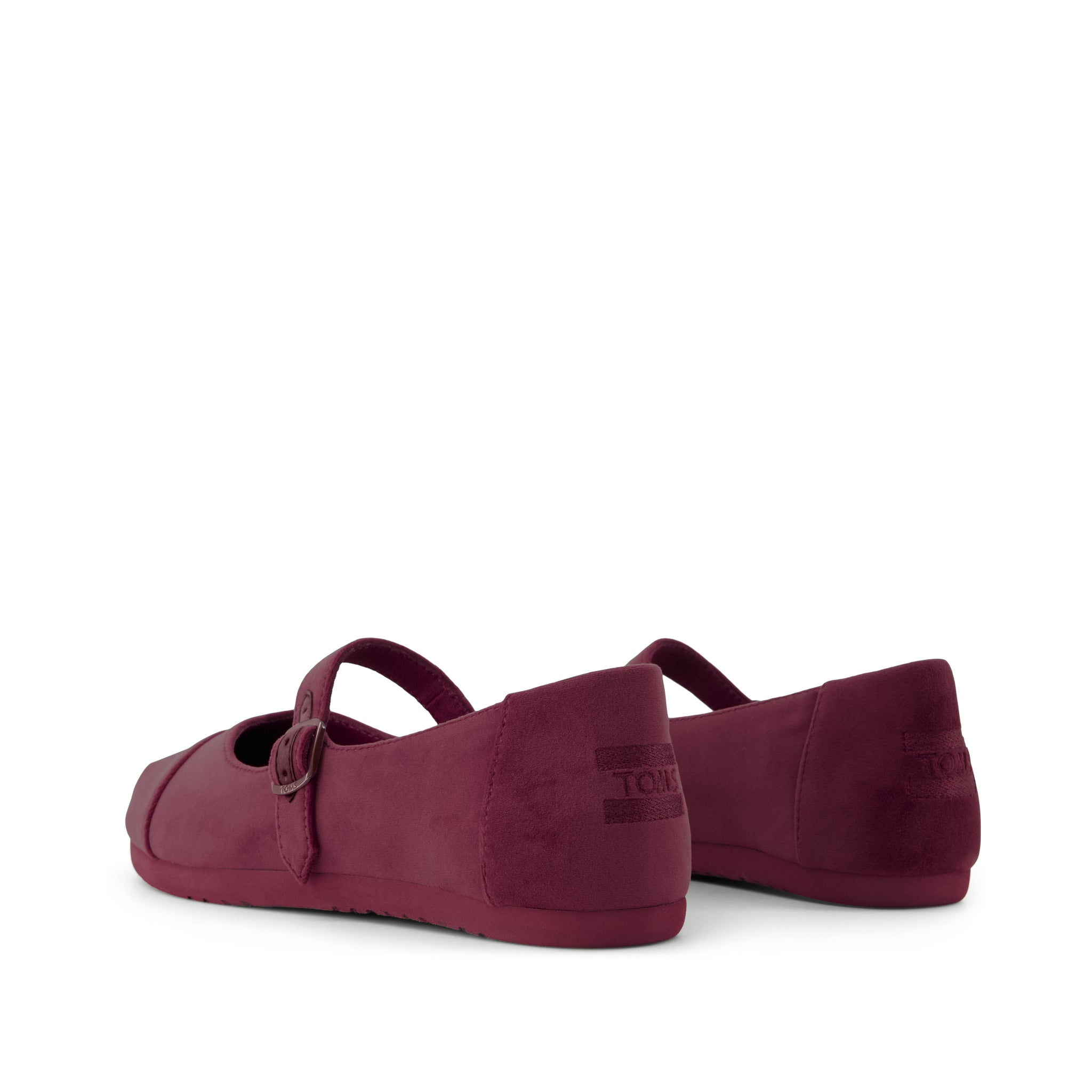 Womens Alpargata Mary Jane Dark Burgundy Premium Velvet - Image 4