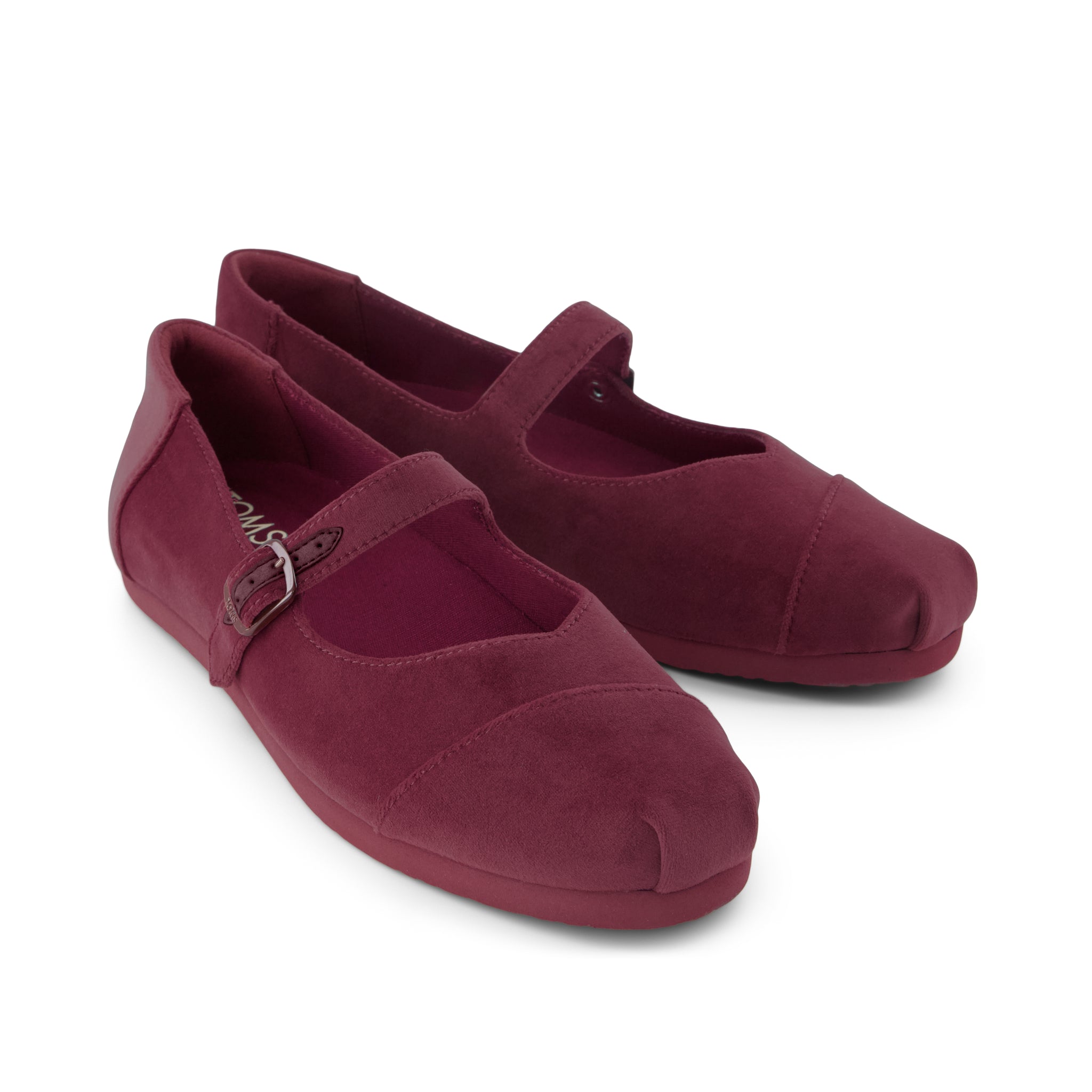 Womens Alpargata Mary Jane Dark Burgundy Premium Velvet - Image 3
