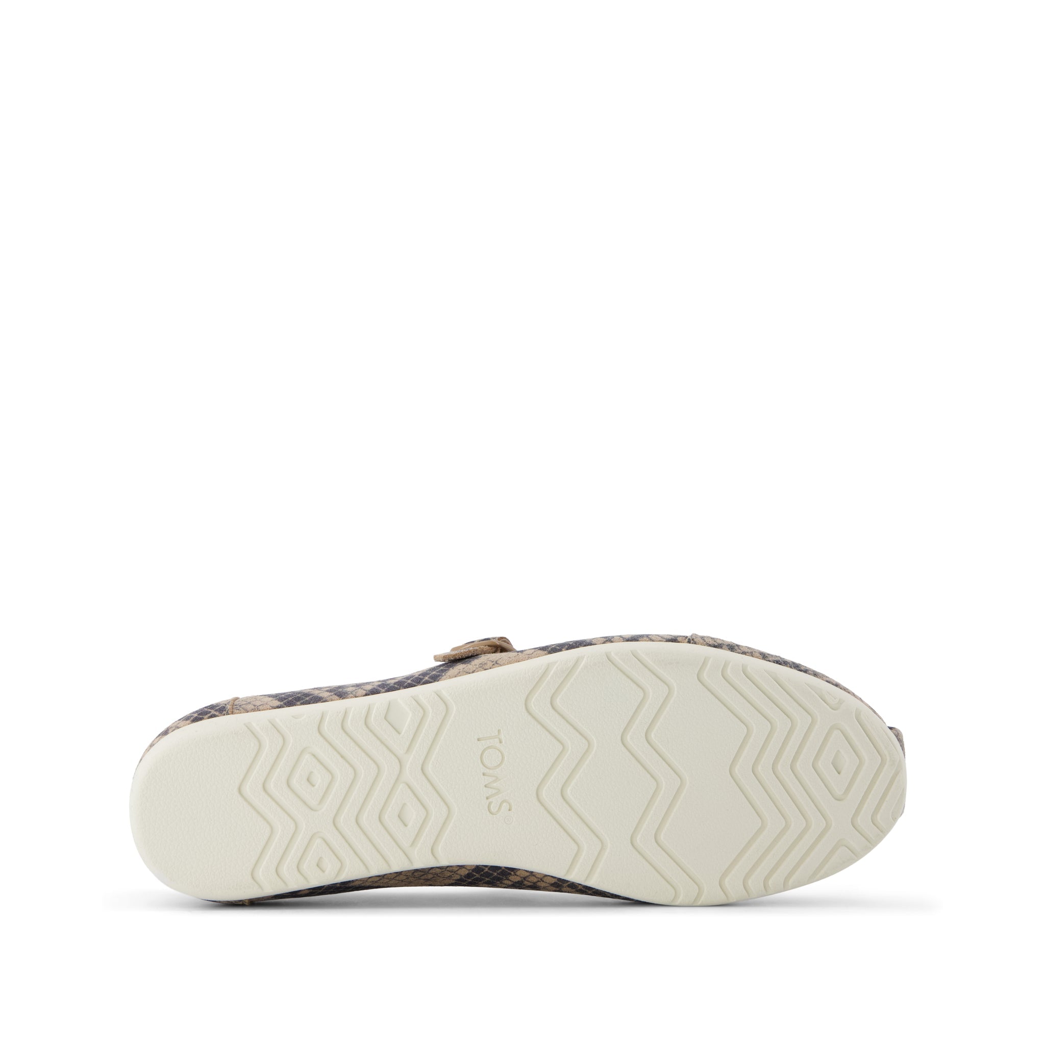 Womens Alpargata Mary Jane Taupe Snake Print Suede - Image 5