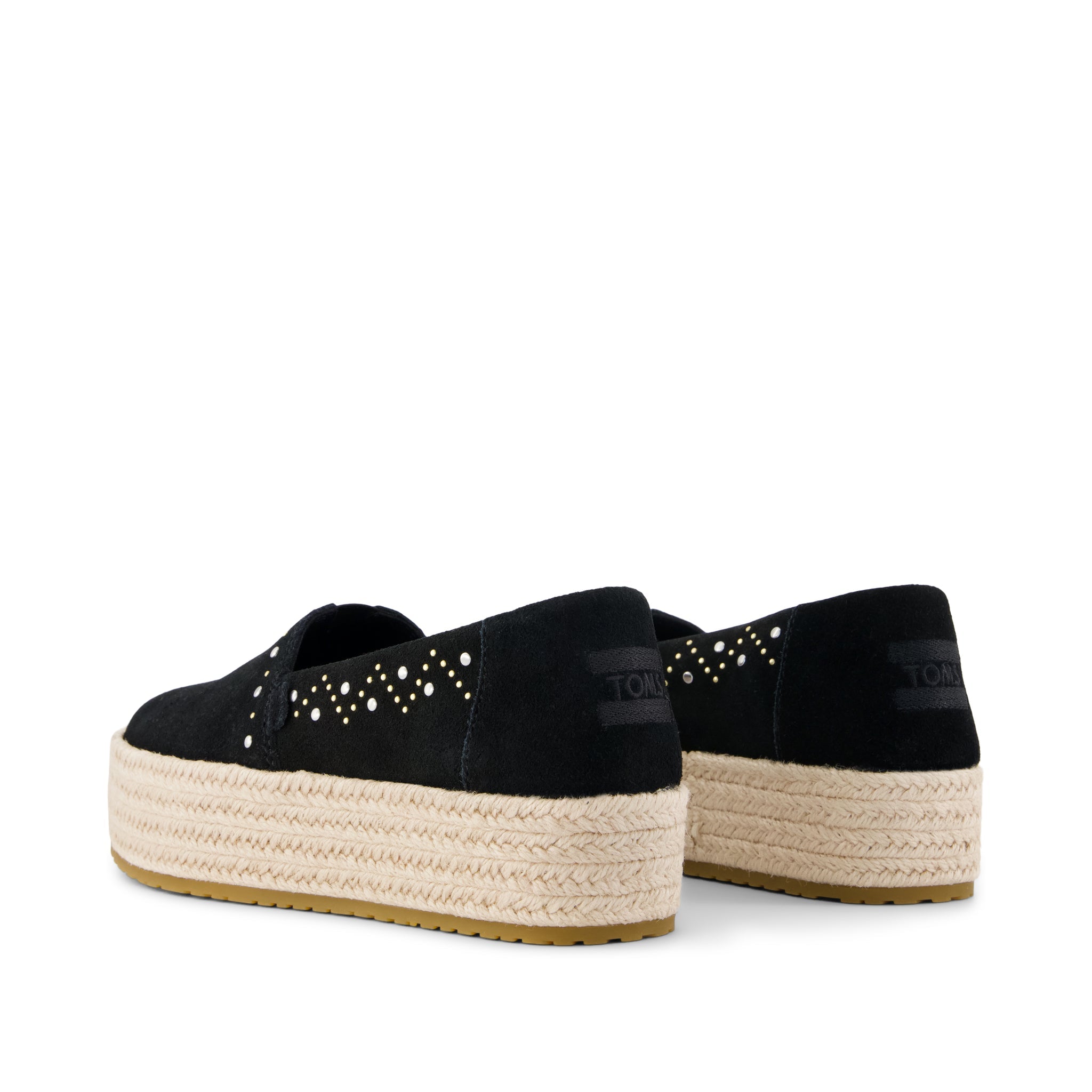 Womens Valencia Platform Espadrille Black Suede - Image 4