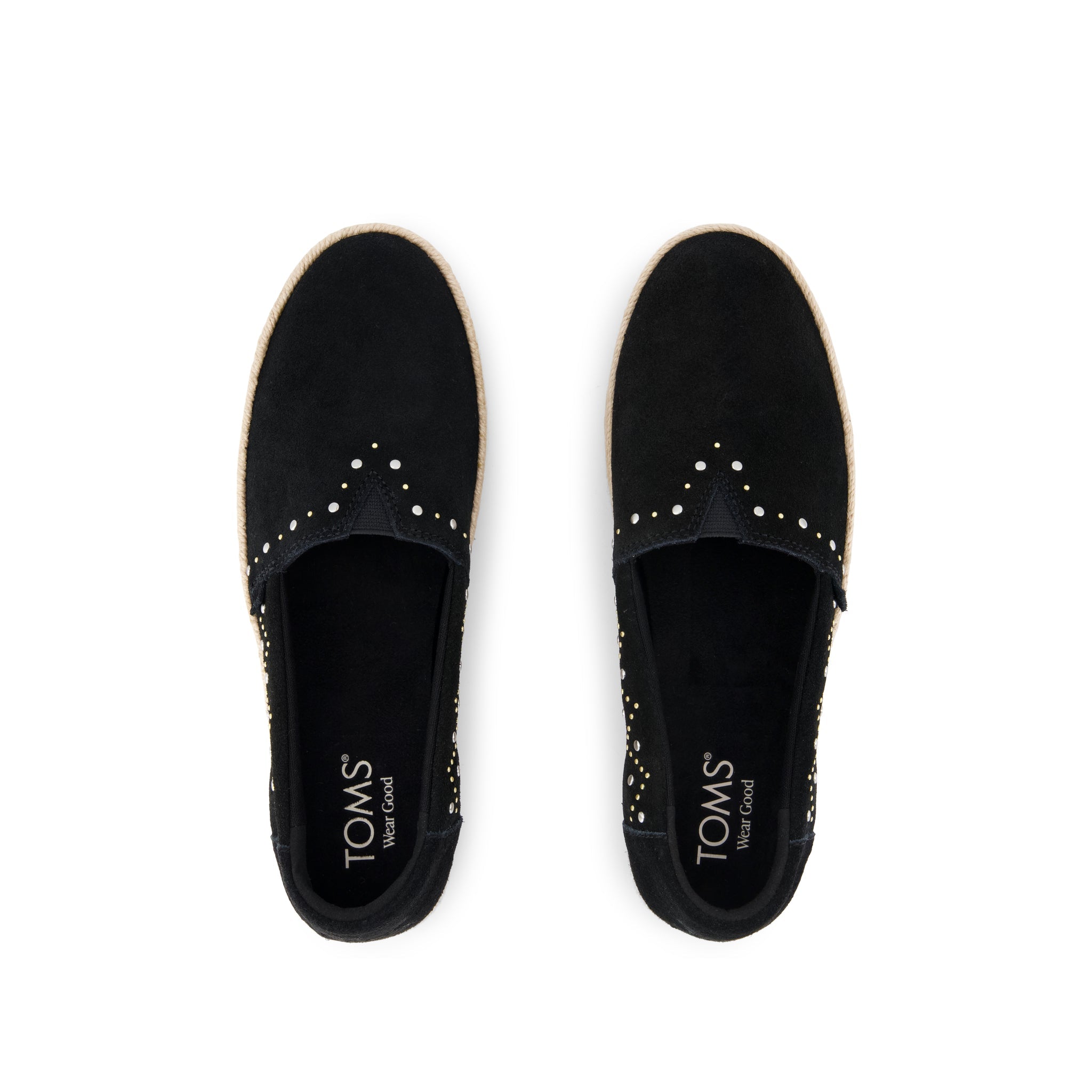 Womens Valencia Platform Espadrille Black Suede - Image 6