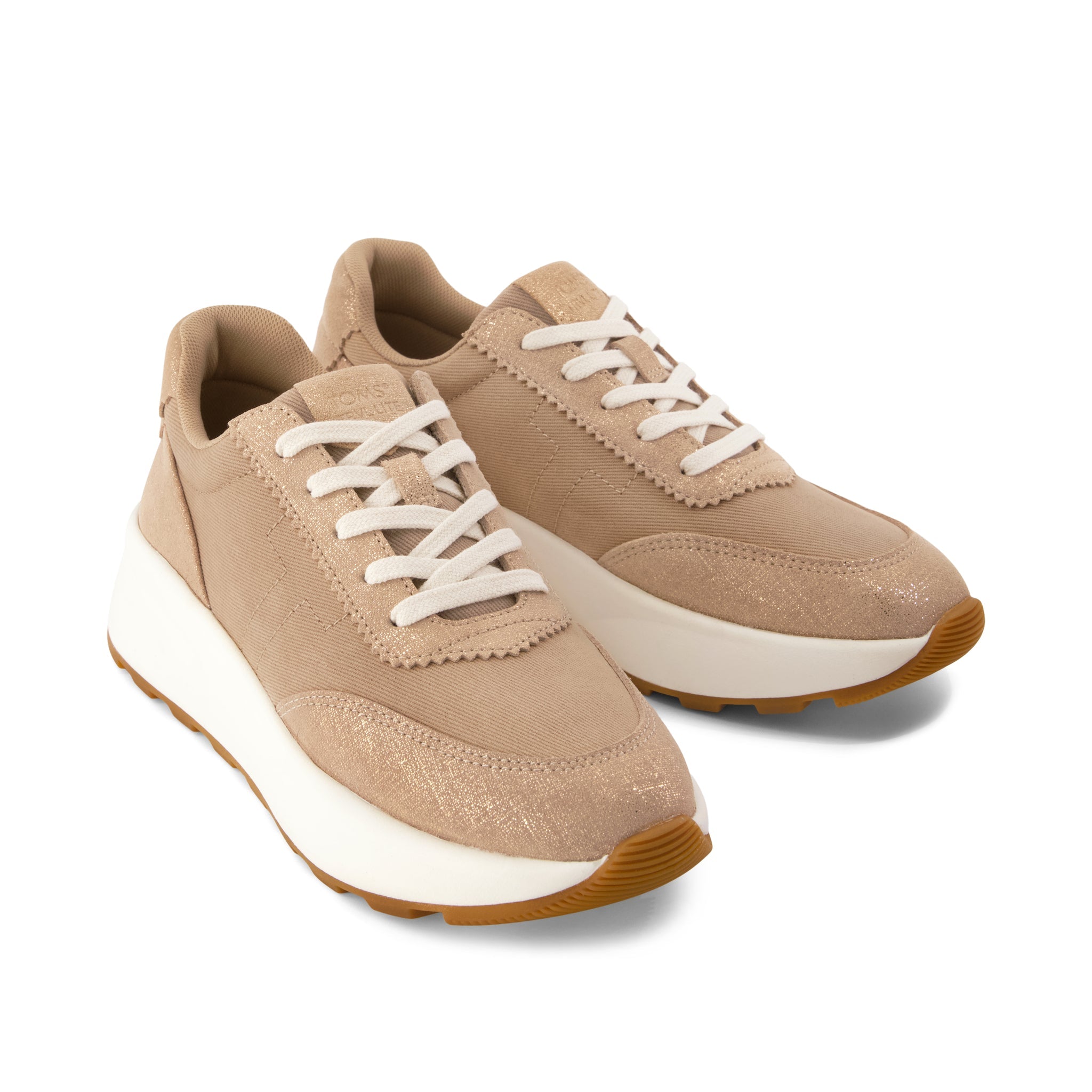Womens TRVL Lite Wedge Sneaker Water Repellent Taupe Vintage Twill - Image 3