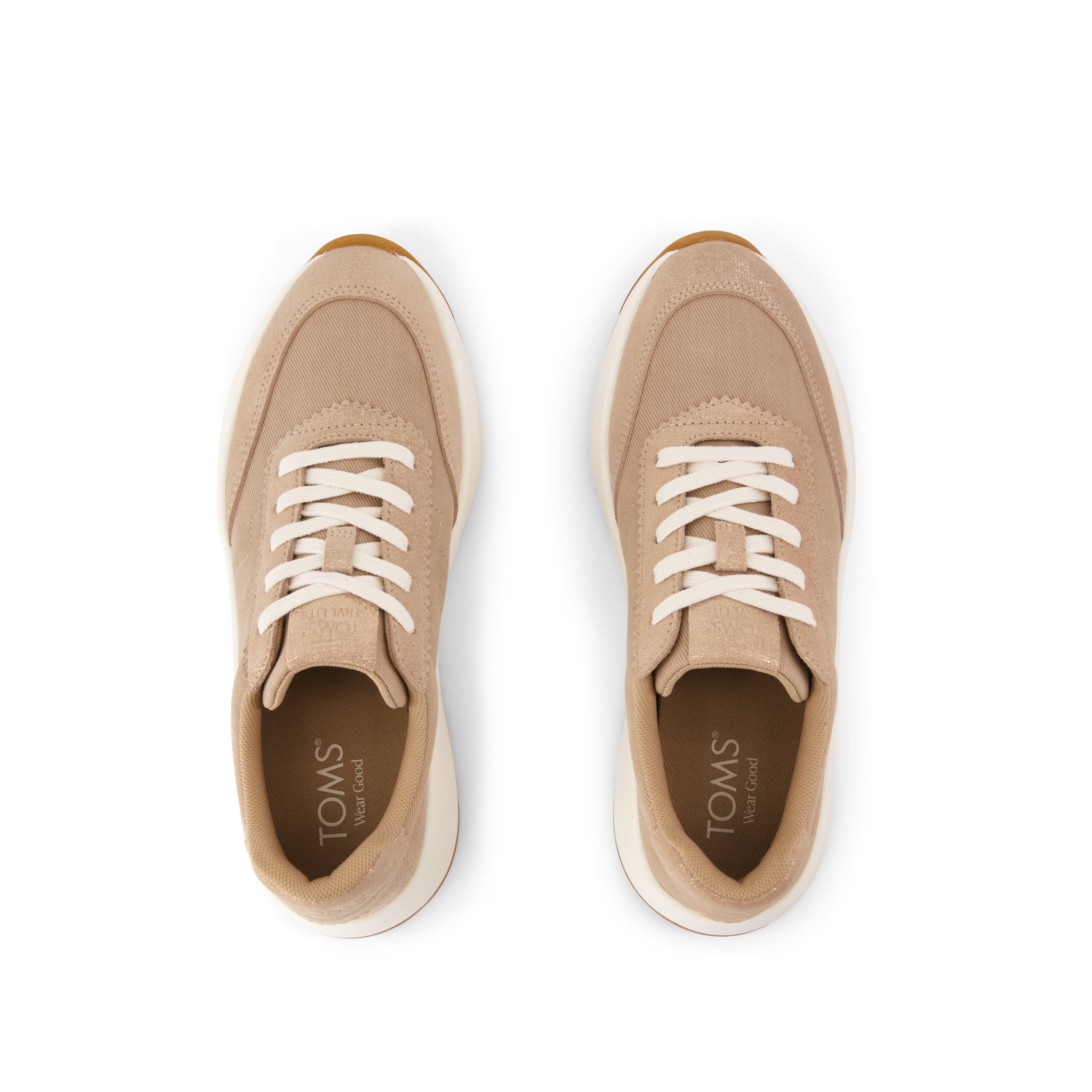 Womens TRVL Lite Wedge Sneaker Water Repellent Taupe Vintage Twill - Image 6