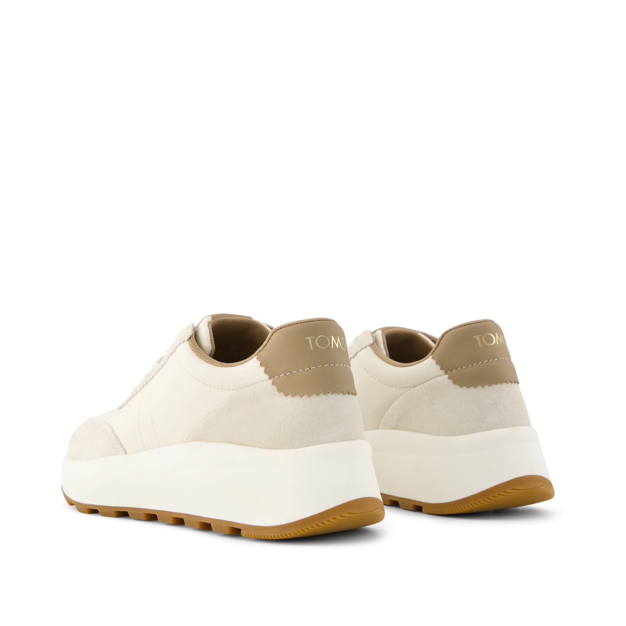 Womens TRVL Lite Wedge Sneaker Water Repellent Light Sand Vintage Twill - Image 3
