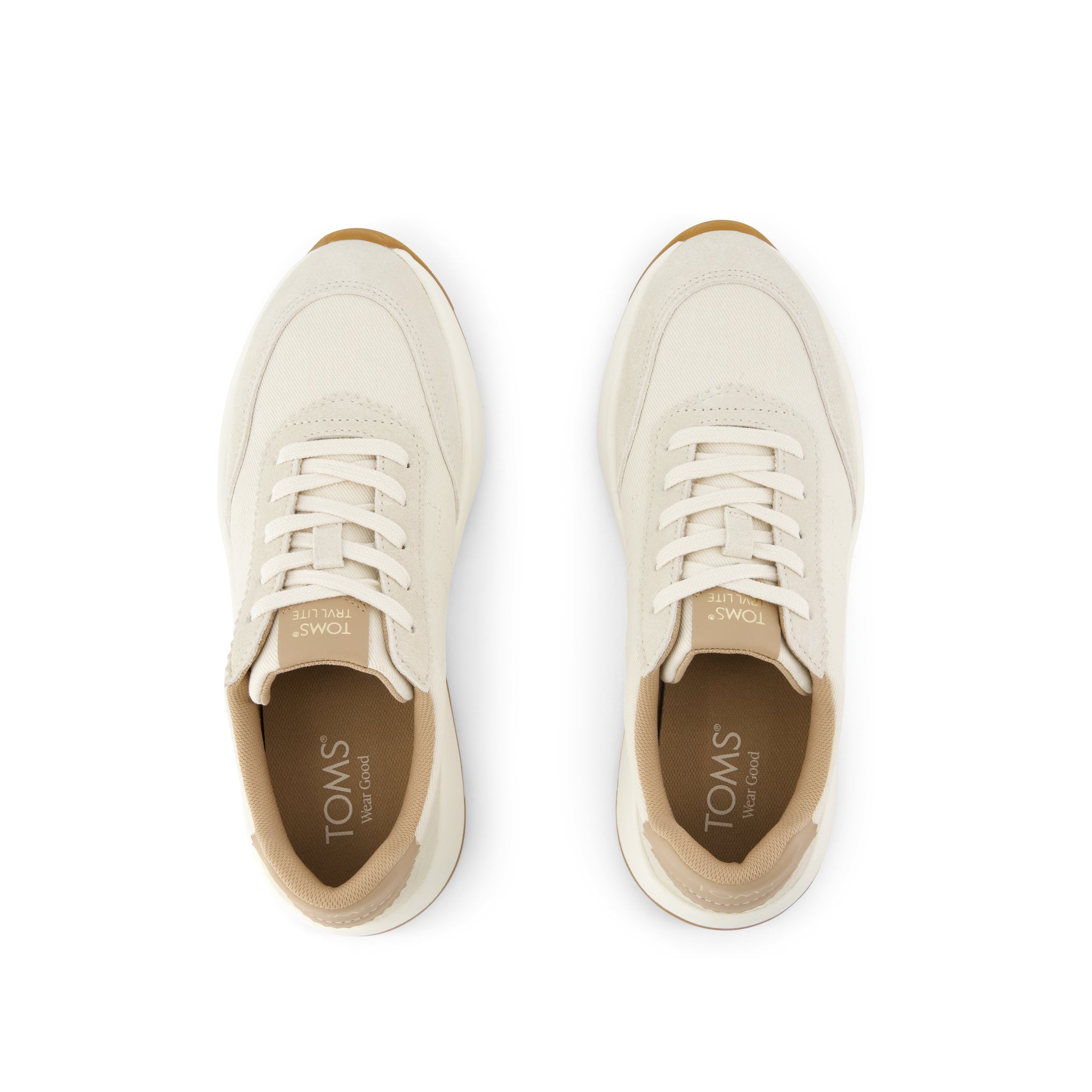 Womens TRVL Lite Wedge Sneaker Water Repellent Light Sand Vintage Twill - Image 5