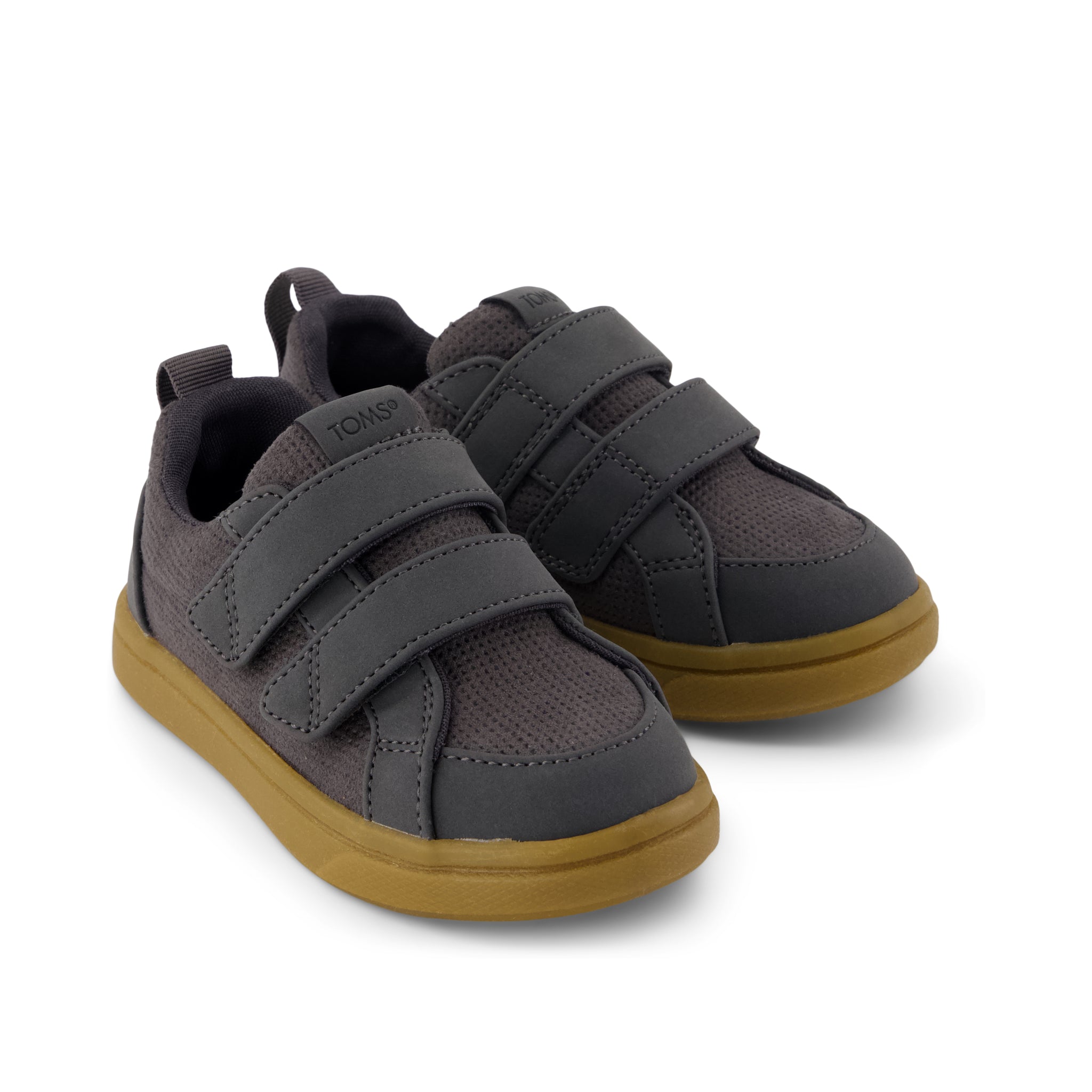 Cruz Double Strap Toddler Sneaker Forged Iron Deboss Suede - Image 2