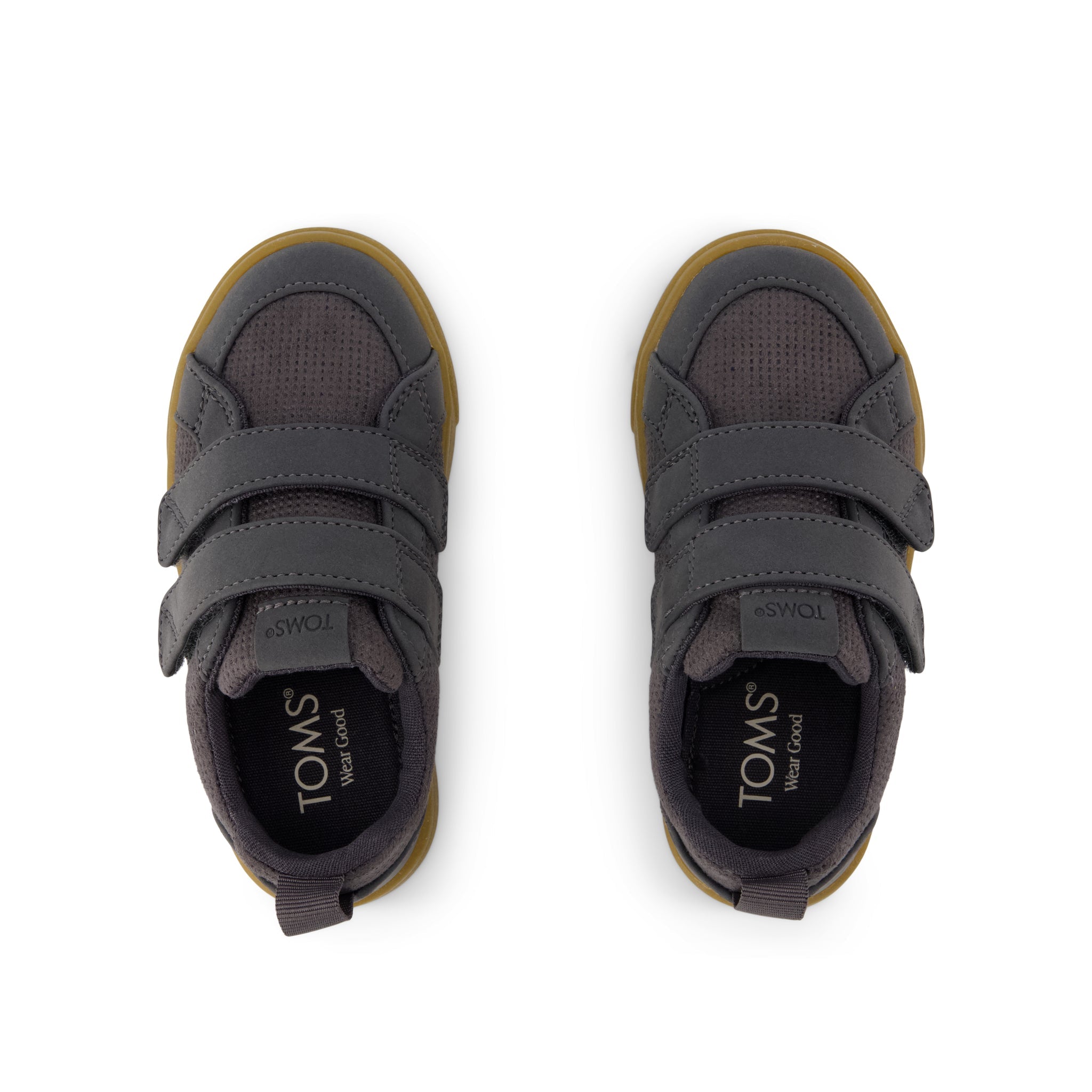 Cruz Double Strap Toddler Sneaker Forged Iron Deboss Suede - Image 5