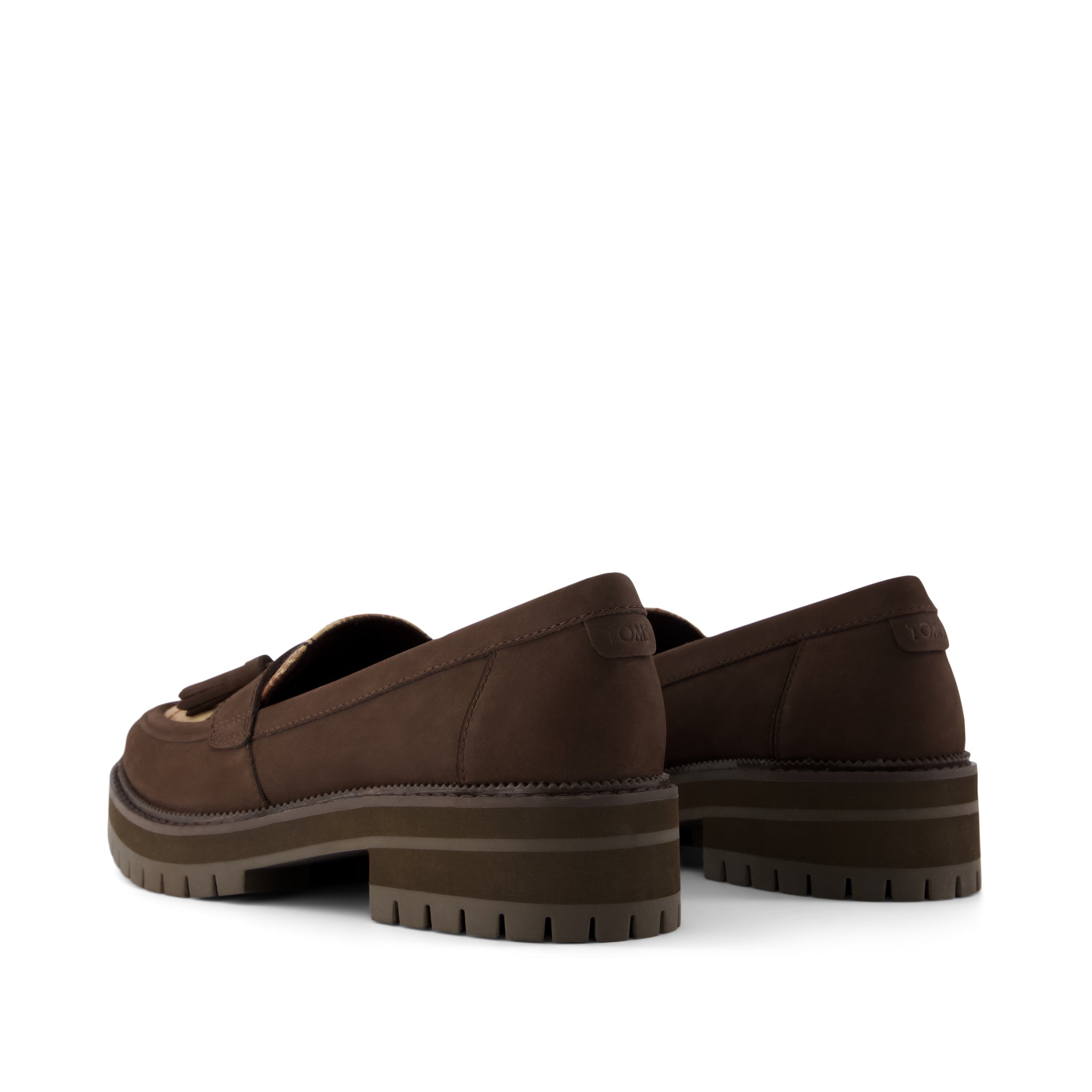Womens Cara Tassel Loafer Chocolate Brown Plaid - Image 4