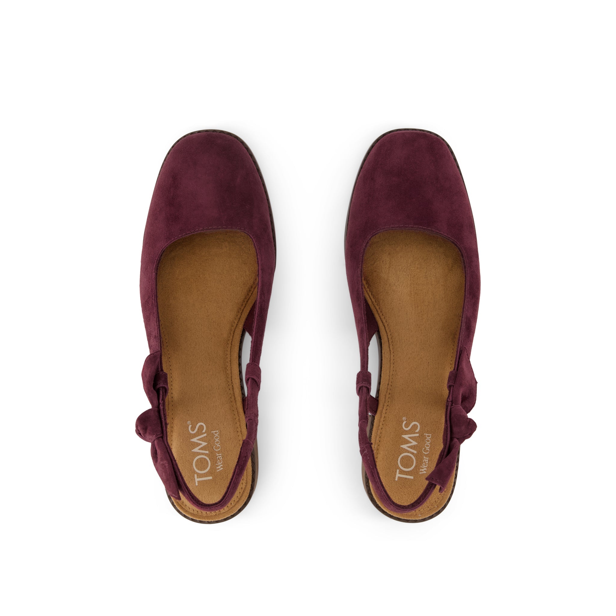 Womens Jaclyn Slingback Bow Heel Burgundy Kid Suede - Image 6