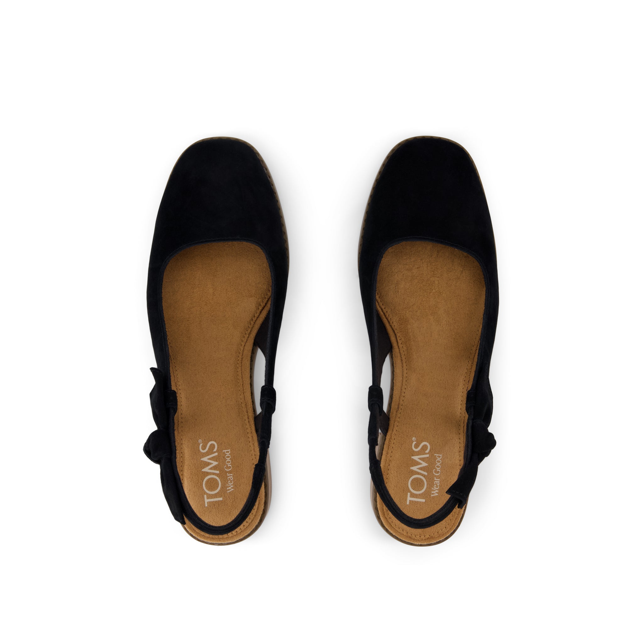 Womens Jaclyn Slingback Bow Heel Black Kid Suede - Image 5