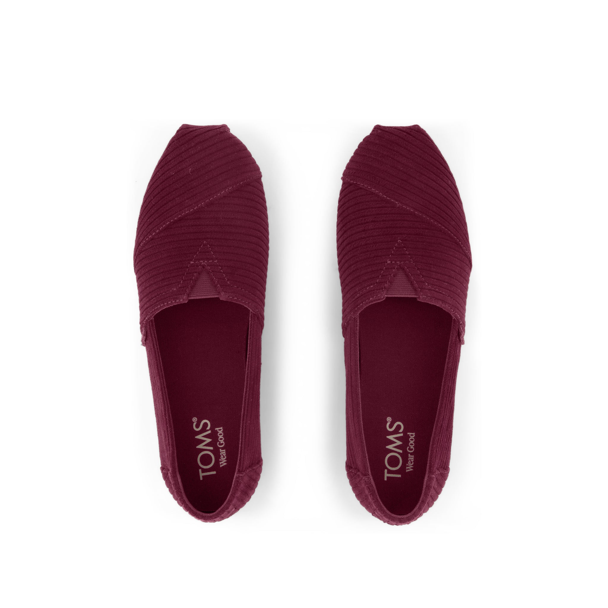 Womens Alpargata Classic Burgundy Cordurory - Image 6