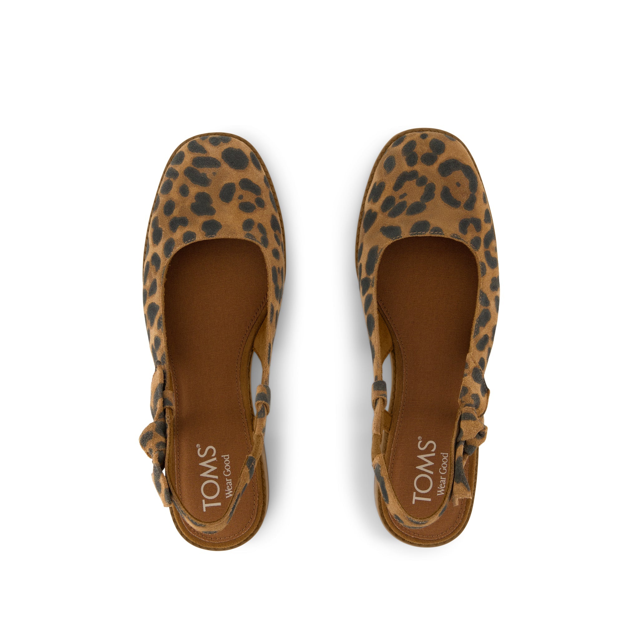 Womens Jaclyn Slingback Bow Heel Brown Sugar Leopard Suede - Image 6