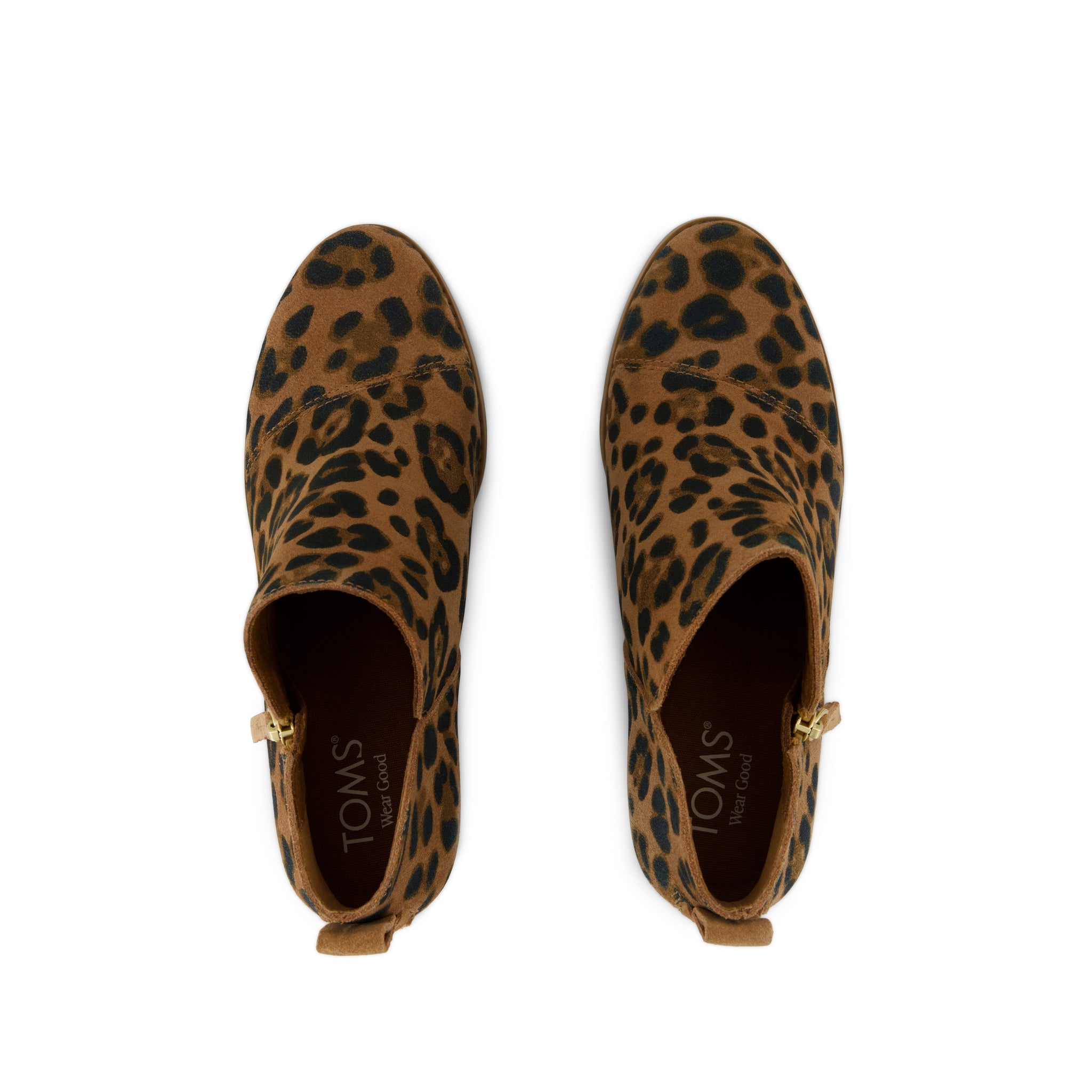 Womens Goldie Wedge Ankle Bootie Leopard Suede - Image 6