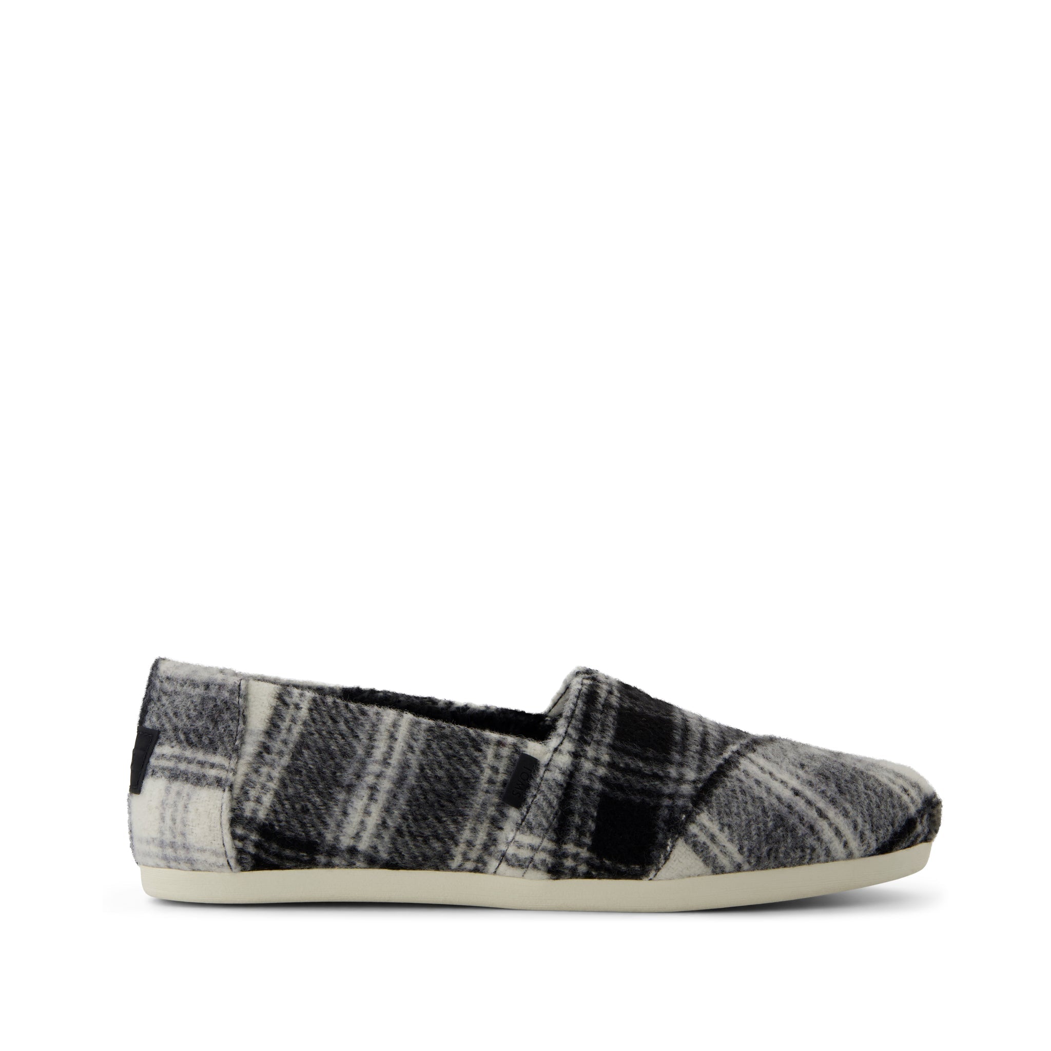 Womens Alpargata Classic Black Cozy Plaid