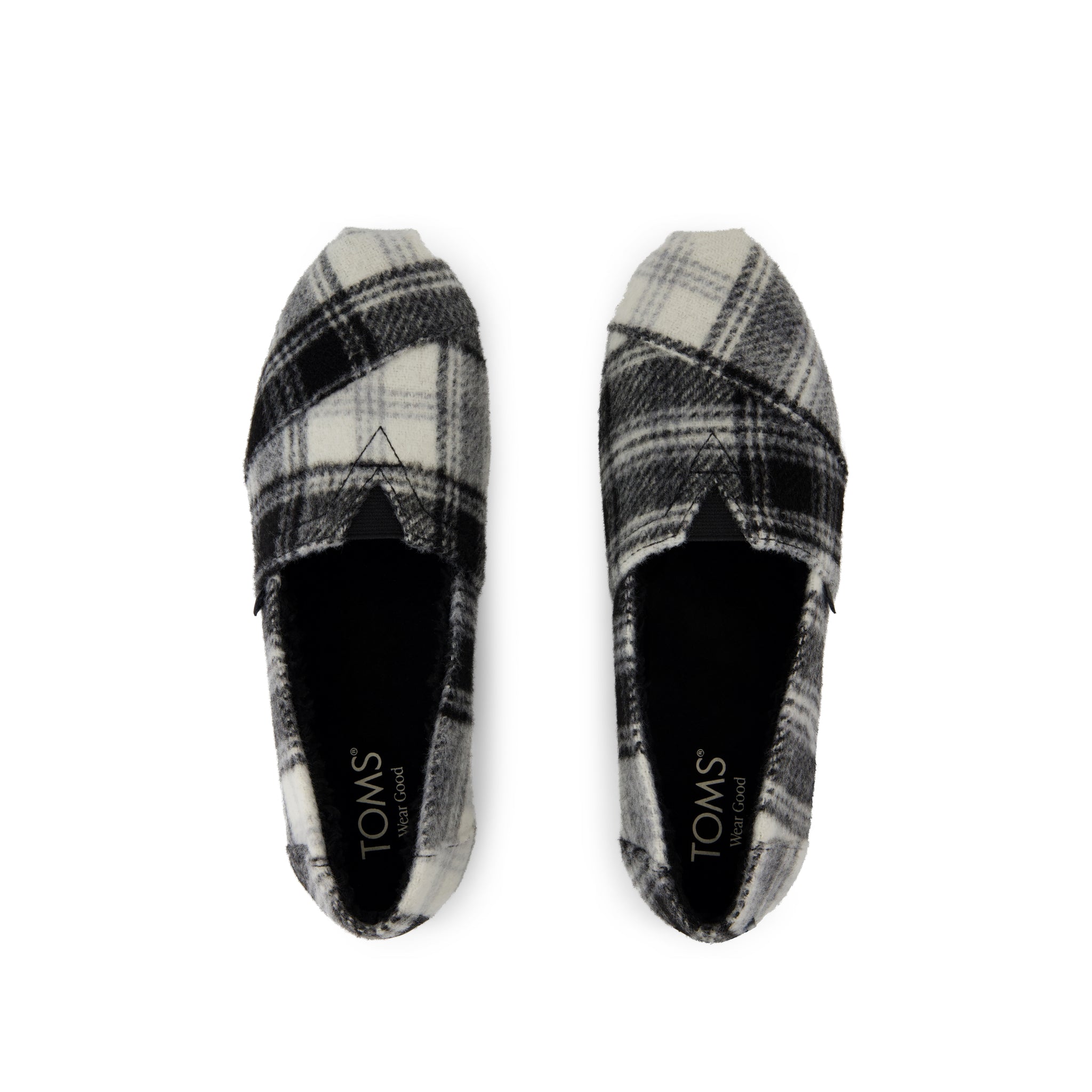Womens Alpargata Classic Black Cozy Plaid - Image 5