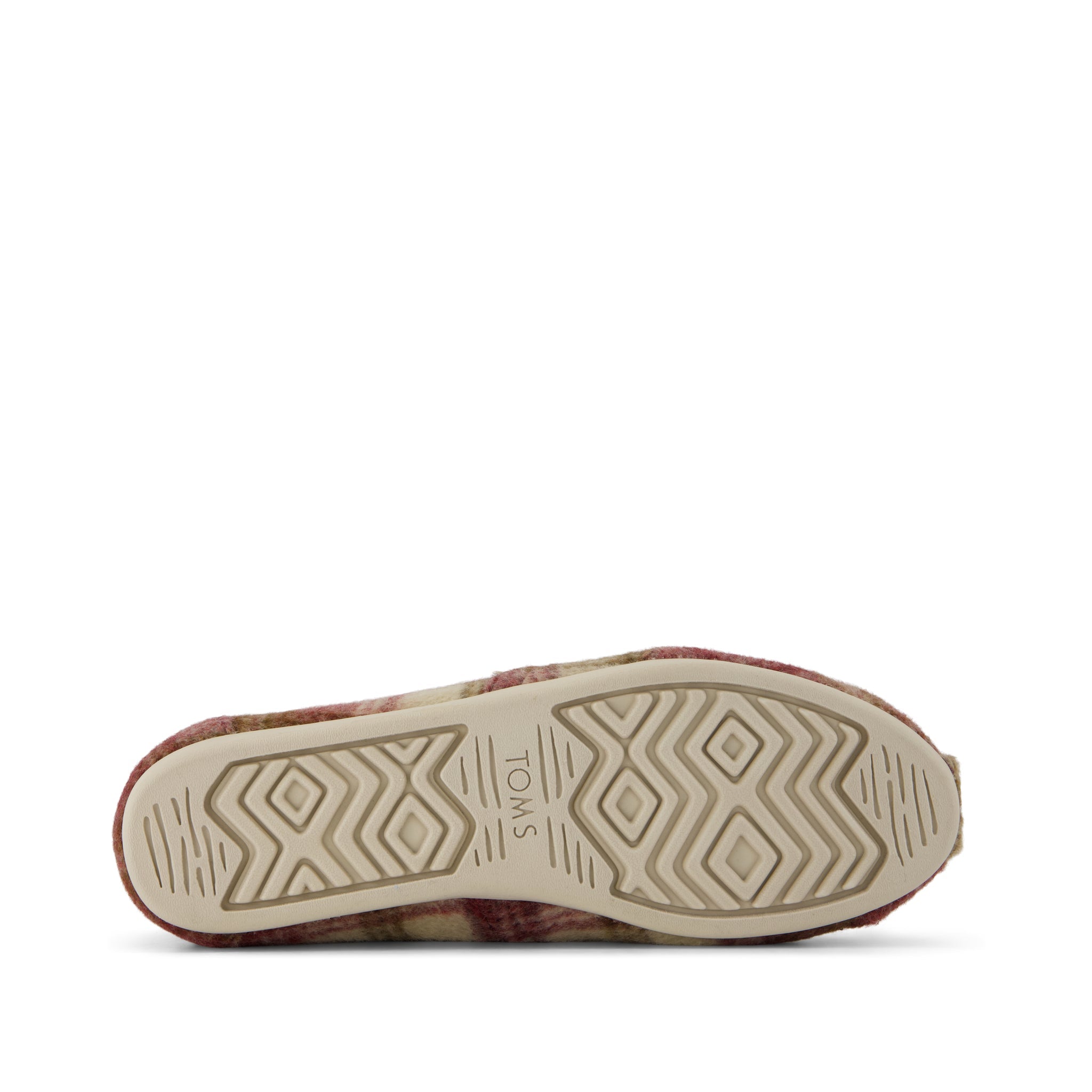 Womens Alpargata Classic Burgundy Cozy Plaid - Image 4