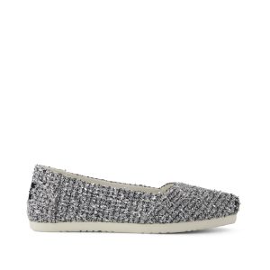 Womens Alpargata Ballet Flat Metallic Boucle