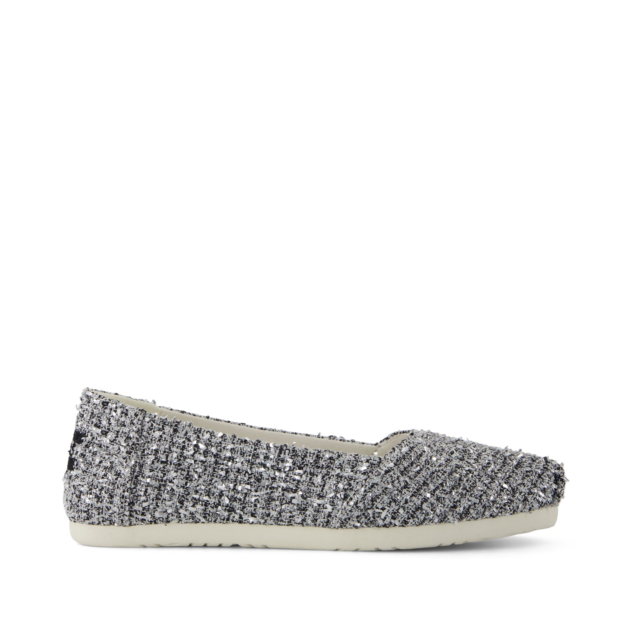 Womens Alpargata Ballet Flat Metallic Boucle