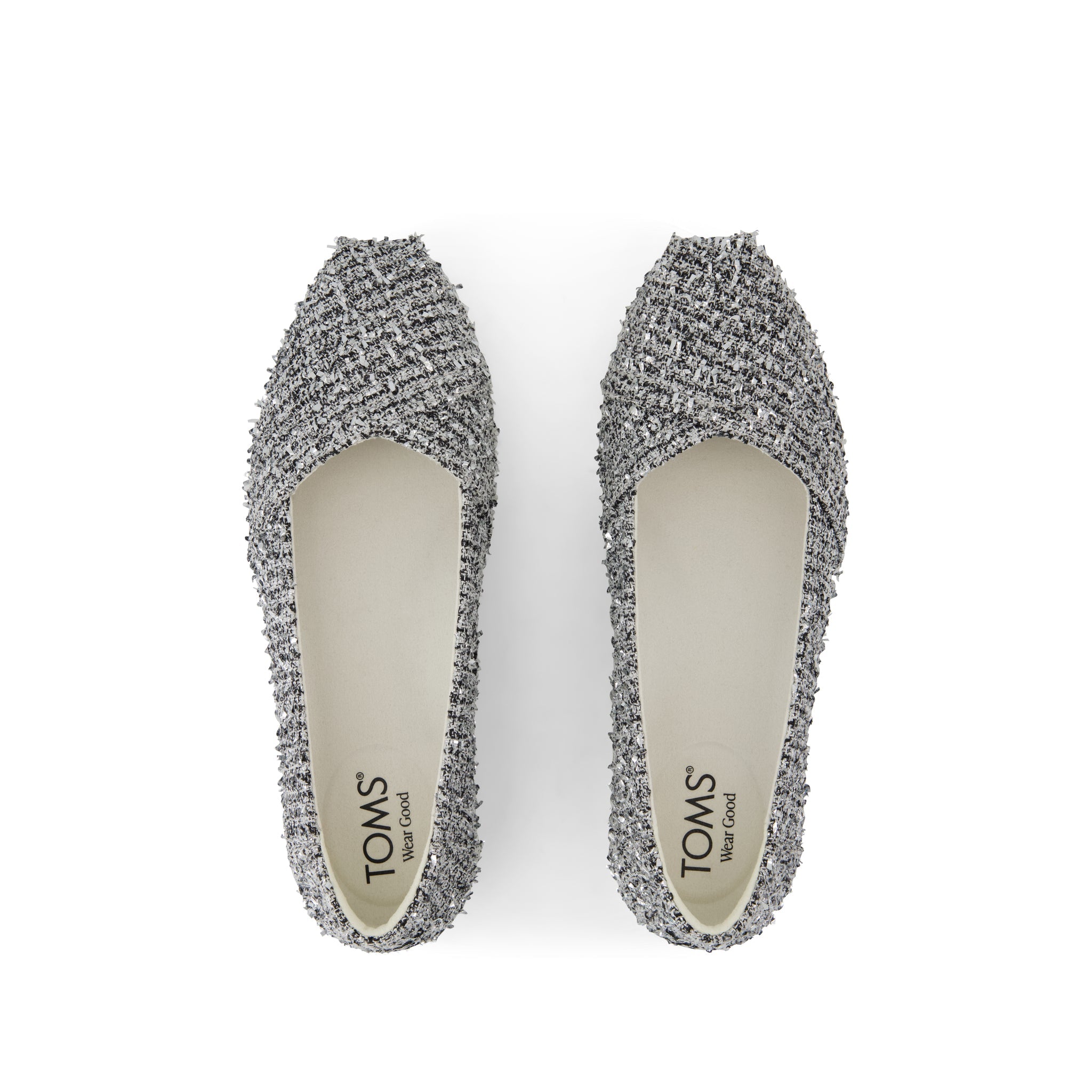Womens Alpargata Ballet Flat Metallic Boucle - Image 5