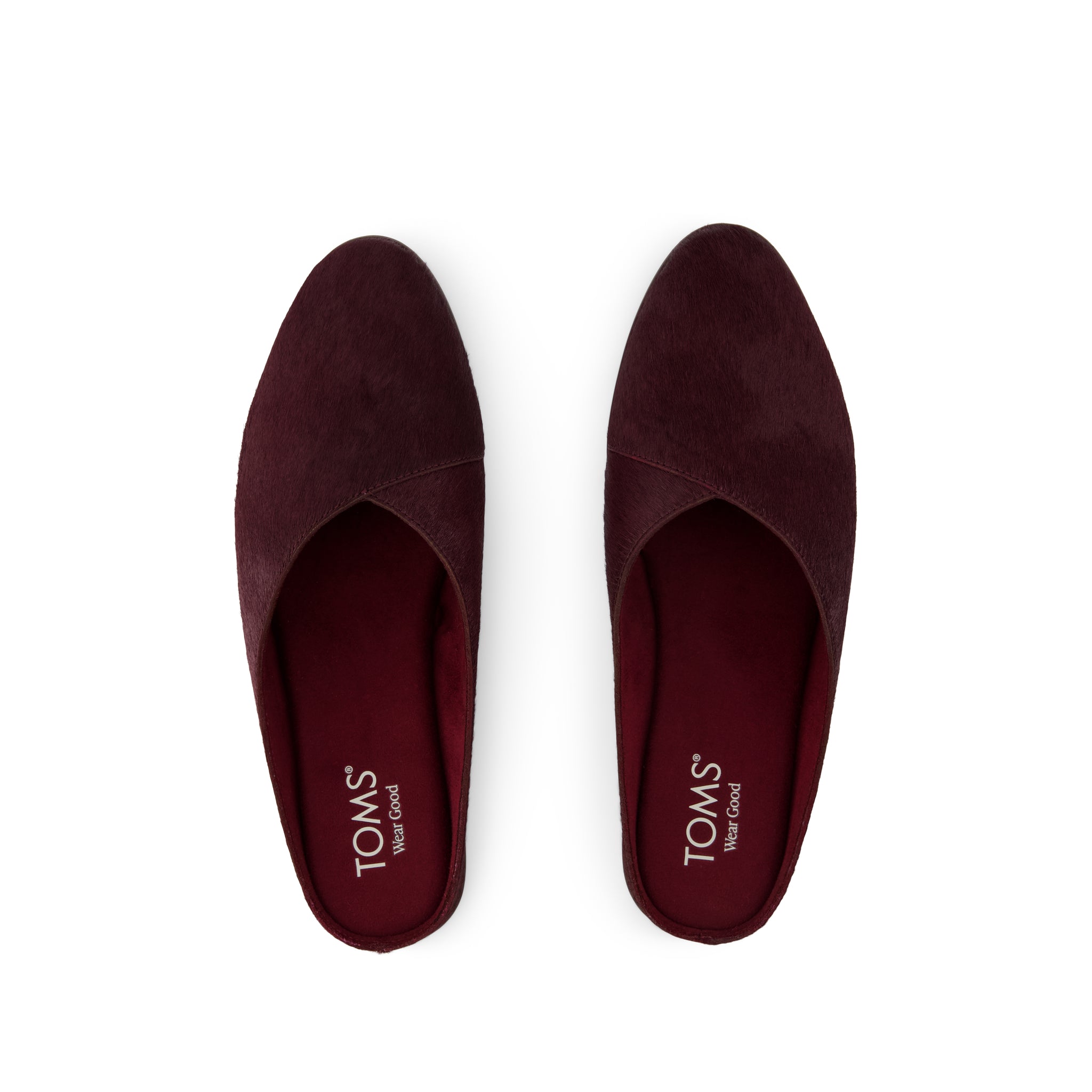 Womens Amelia Mule Dark Burgundy Hair Leather - Image 5