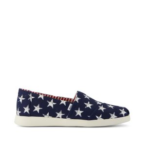 Womens Alpargata Plus Navy Stars Canvas