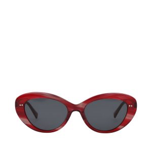 Luna Striped Pomegranate Handcrafted Sunglasses