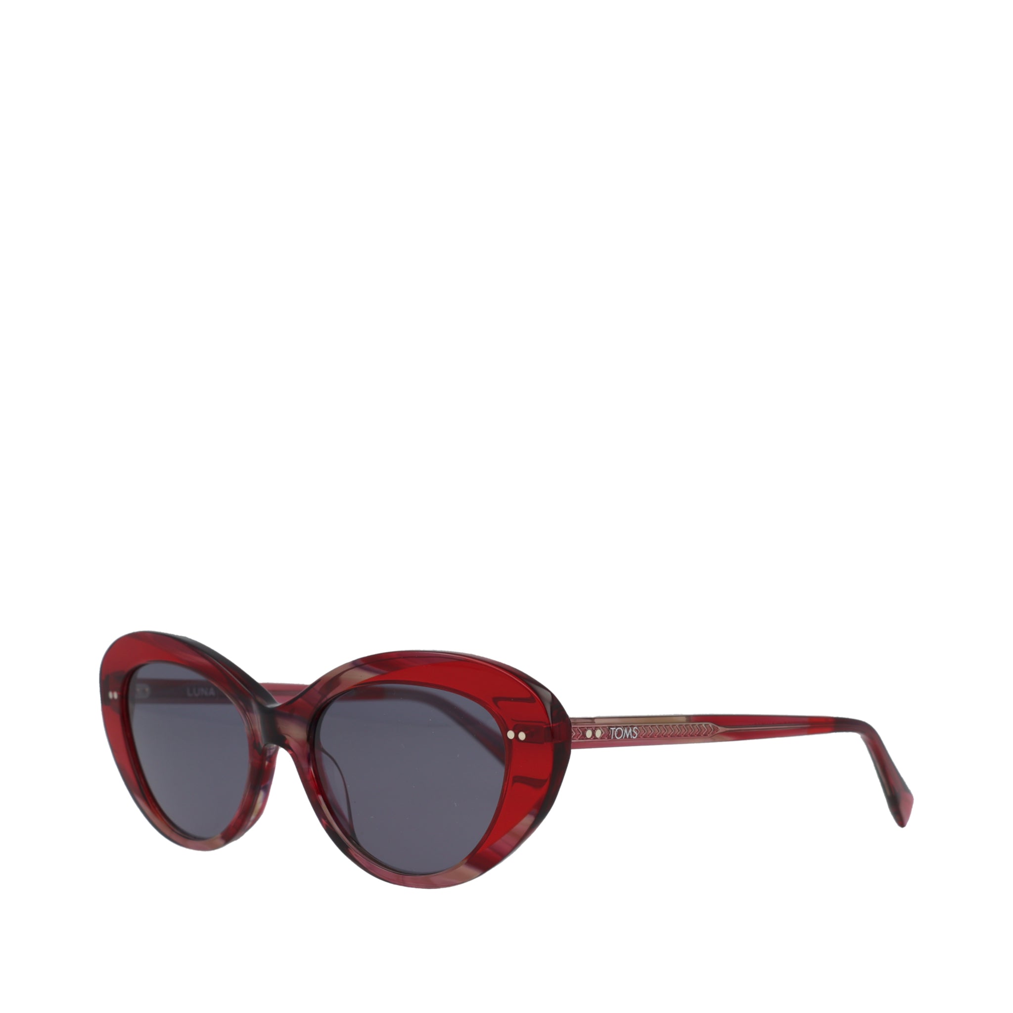 Luna Striped Pomegranate Handcrafted Sunglasses - Image 2