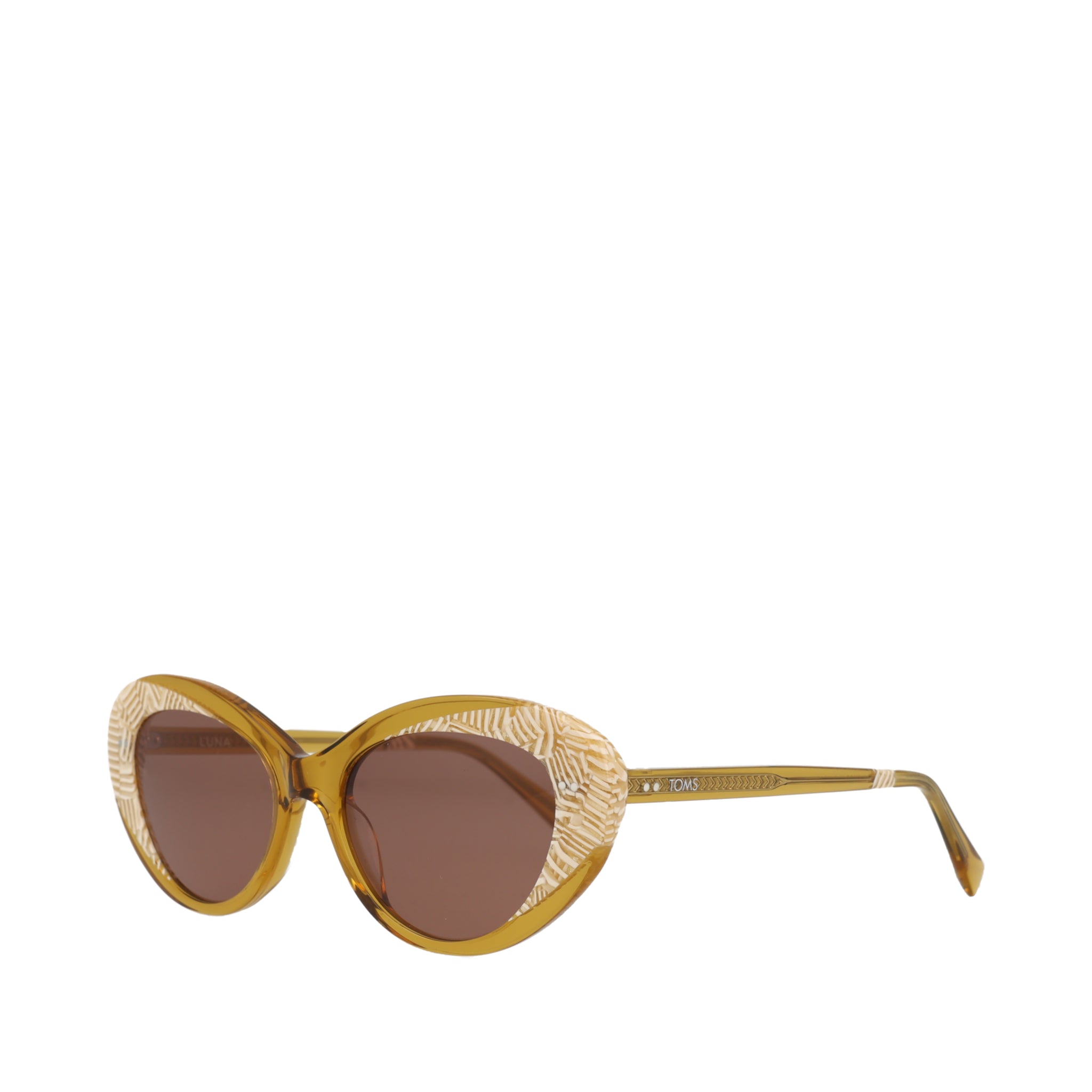 Luna Striped Sunflower Handcrafted Sunglasses - Image 2
