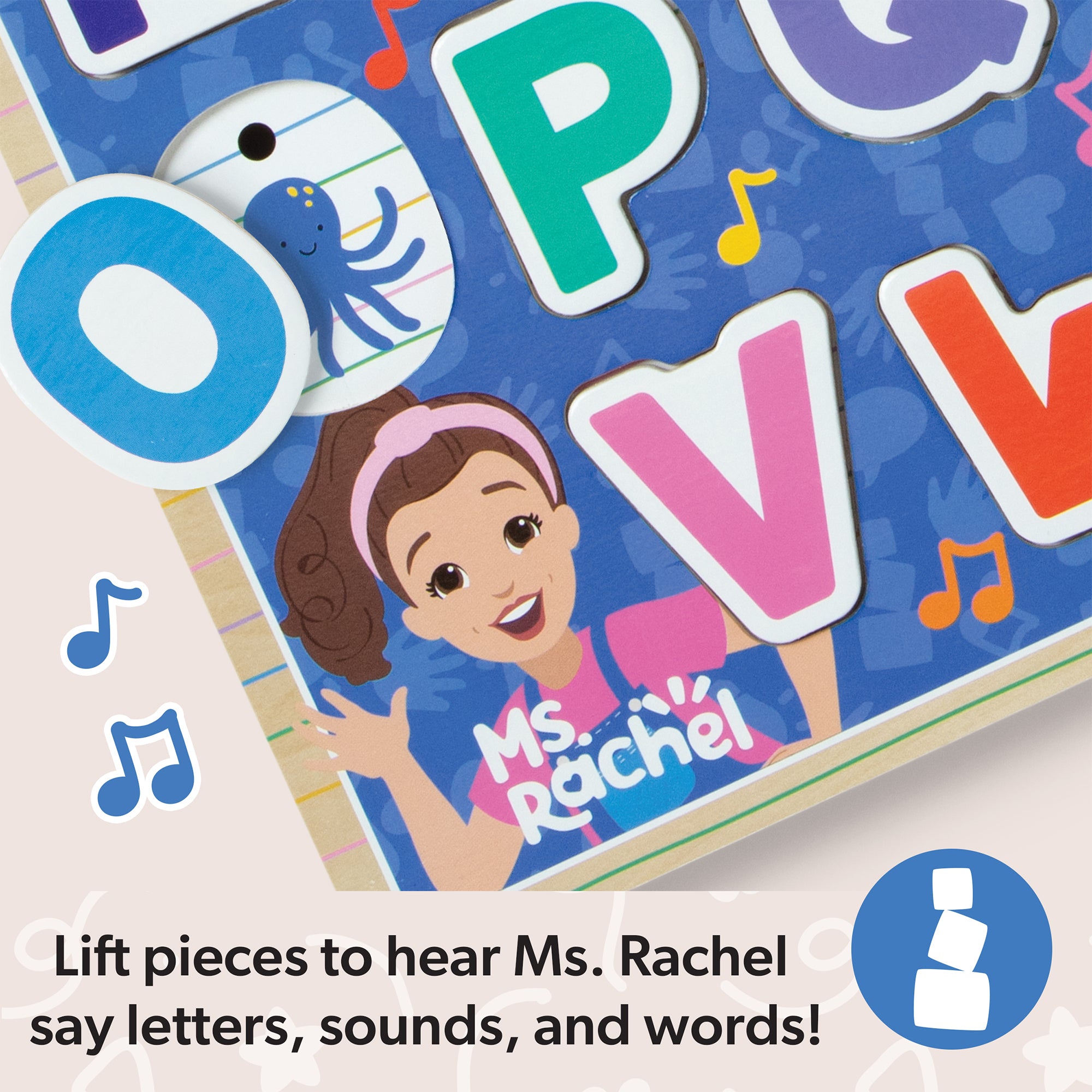 Ms. Rachelâ„¢ Wooden Phonics Alphabet Sound Puzzle - 26 Pieces - Image 7