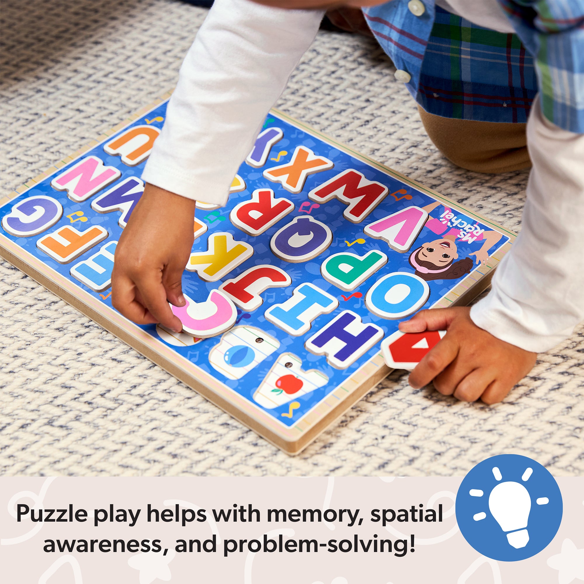 Ms. Rachelâ„¢ Wooden Phonics Alphabet Sound Puzzle - 26 Pieces - Image 5