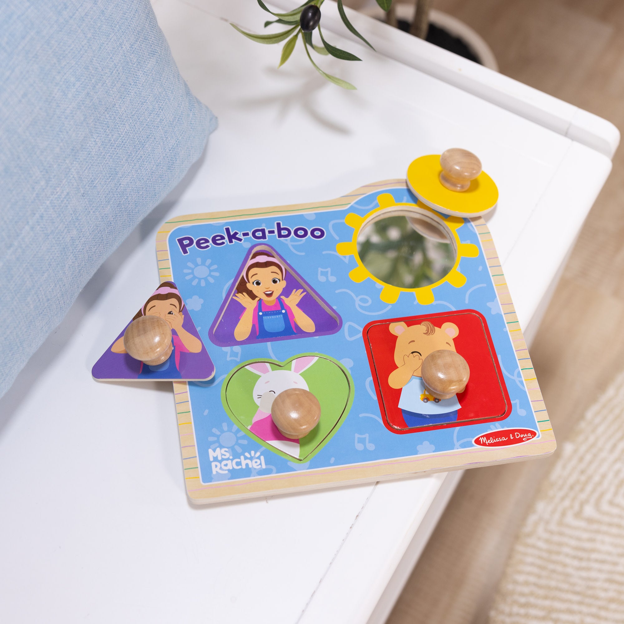 Ms. Rachel™ Wooden Peek-a-Boo Jumbo Peg Puzzle – 4 Pieces - Image 9
