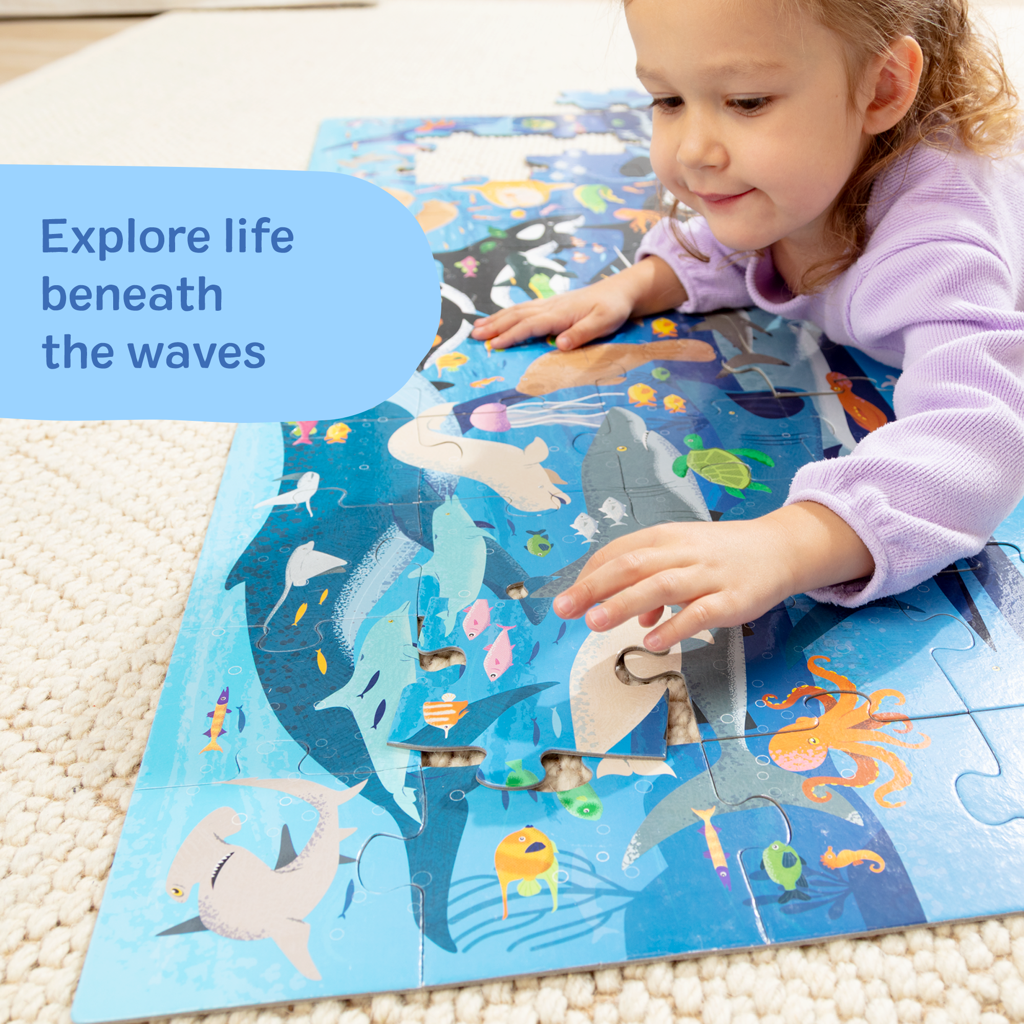 Search & Find Beneath the Waves Floor Puzzle - 48 Pieces - Image 5