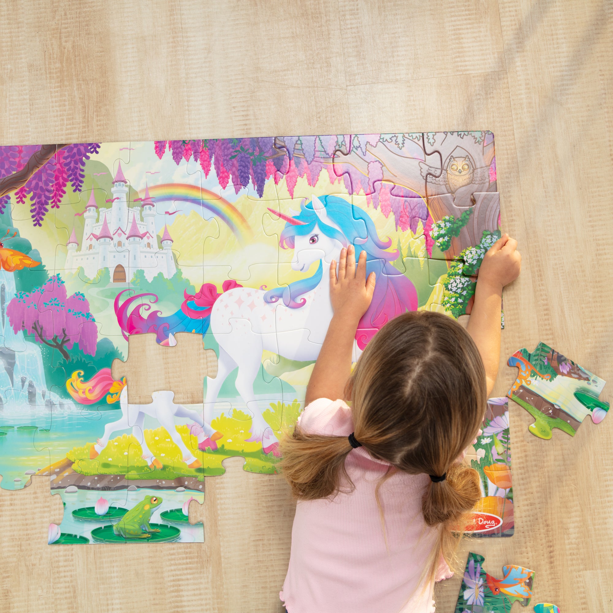 Glow-in-the-Dark Unicorn Floor Puzzle - 48 Pieces - Image 2