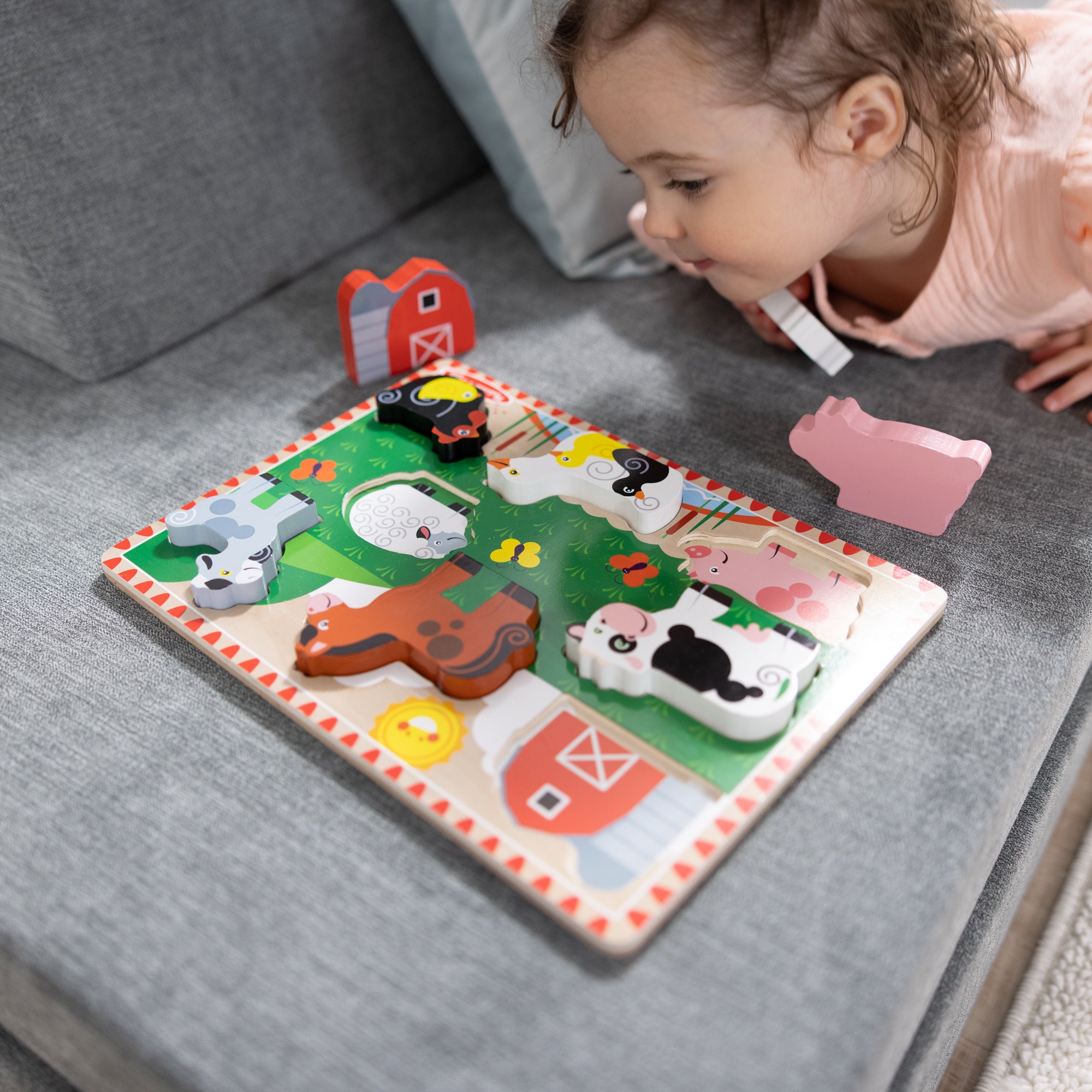 Farm Animals Chunky Puzzle - 8 Pieces - Image 2