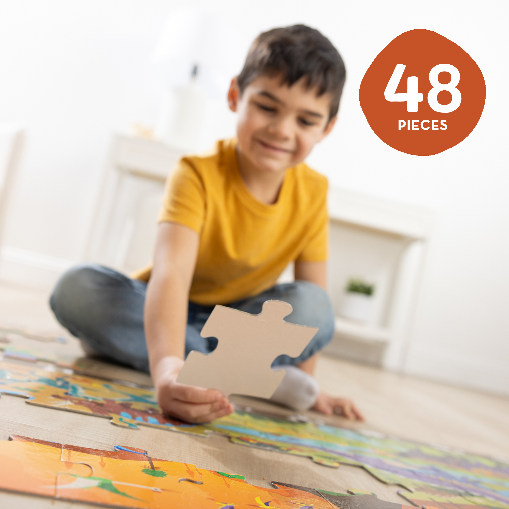 Land of Dinosaurs Floor Puzzle - 48 Pieces - Image 7