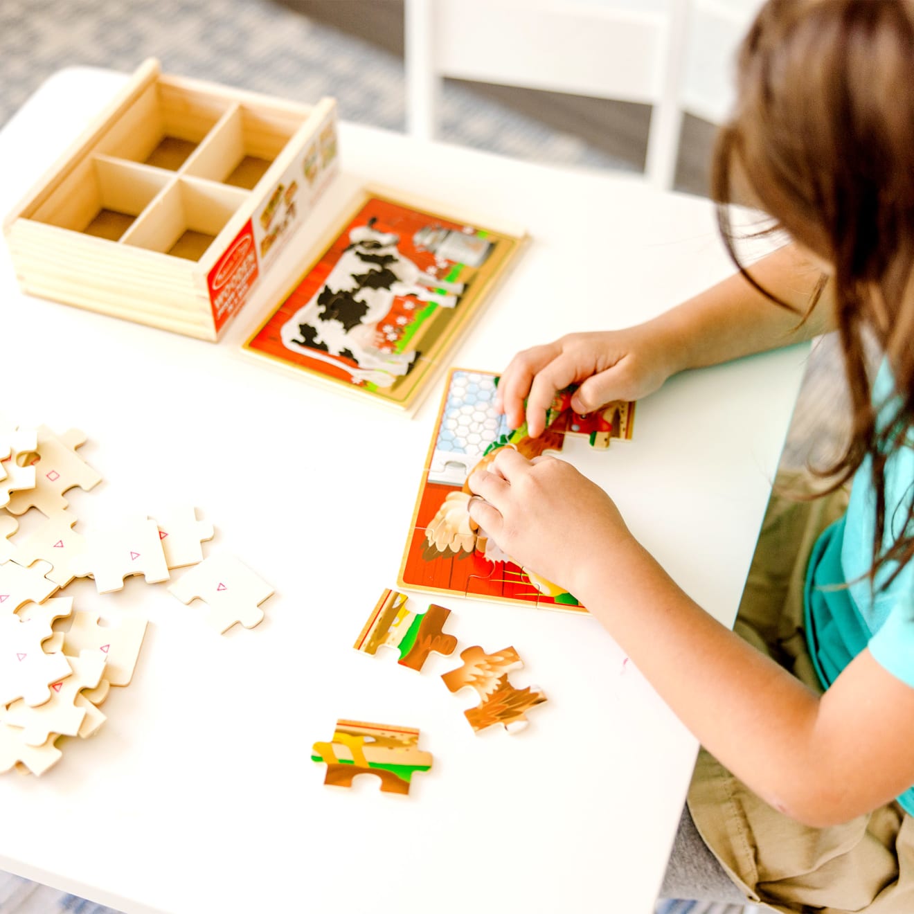 Farm Animals Jigsaw Puzzles in a Box - Image 2