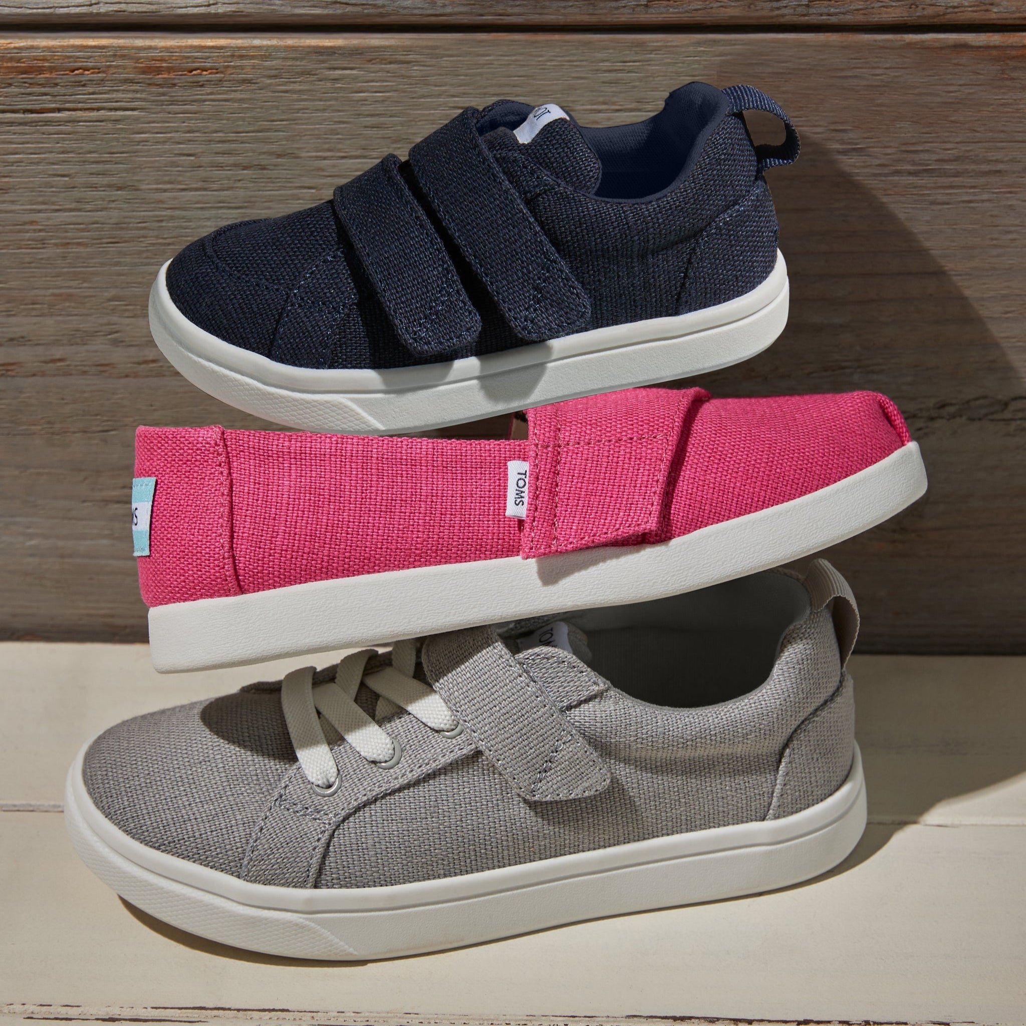 Cruz Double Strap Navy Heritage Canvas Toddler Sneaker - Image 2