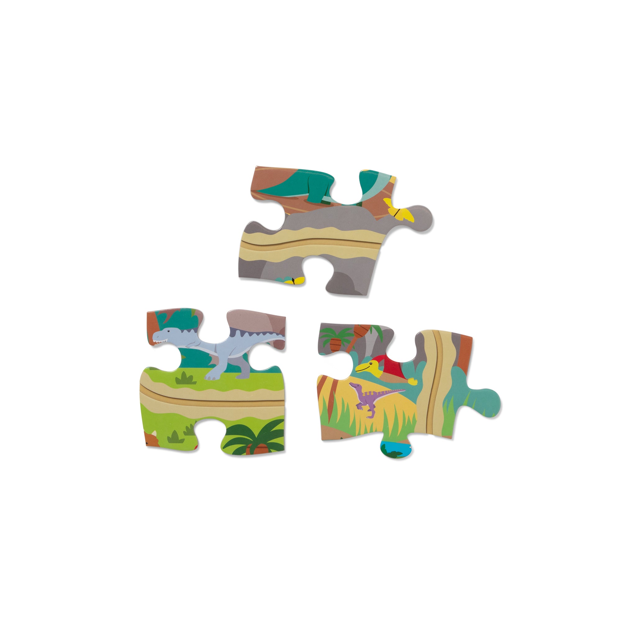 Dinosaur Adventure Tracks Floor Puzzle – 48 Pieces + 2 Wind-Up Dinosaurs - Image 3