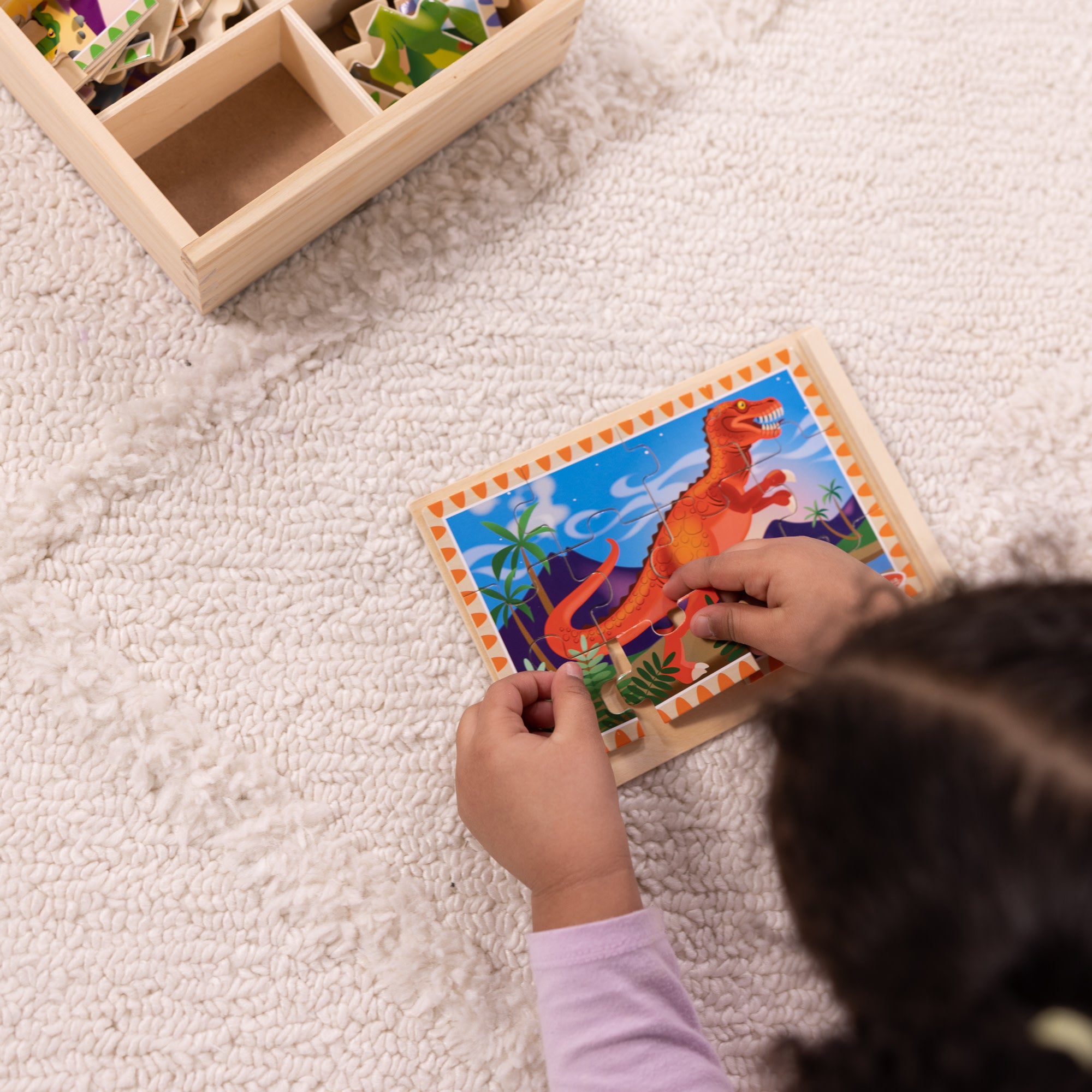 Wooden Jigsaw Puzzles in a Box - Dinosaurs - Image 2