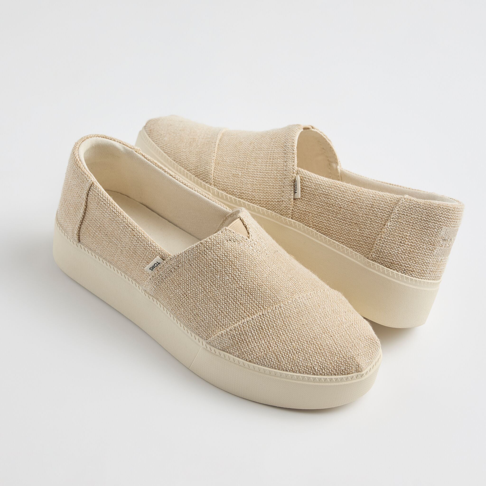 Womens Asher Platform Slip On Sneaker Natural Undyed Heritage Canvas - Image 2